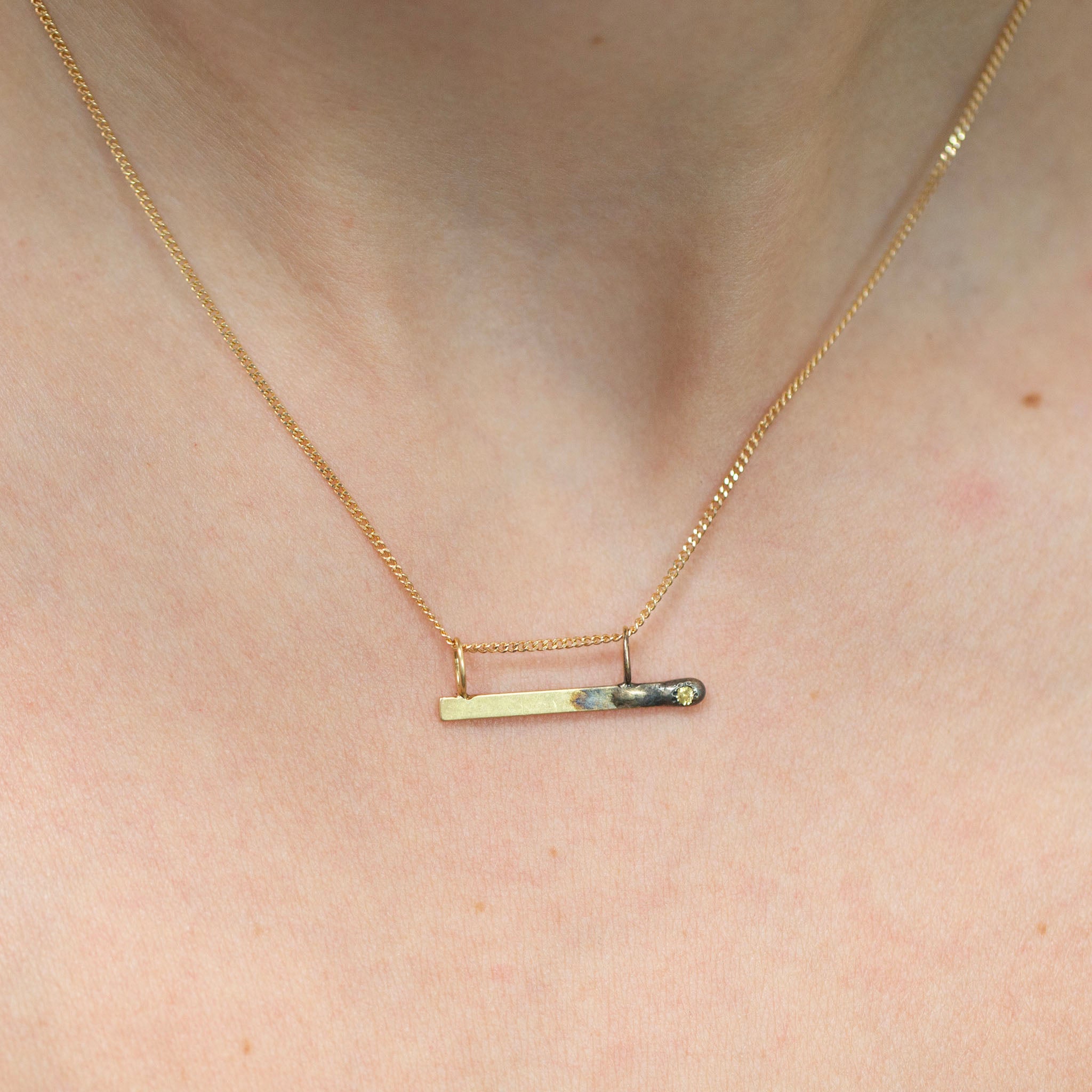 18k Horizontal Match, Yellow Sapphire