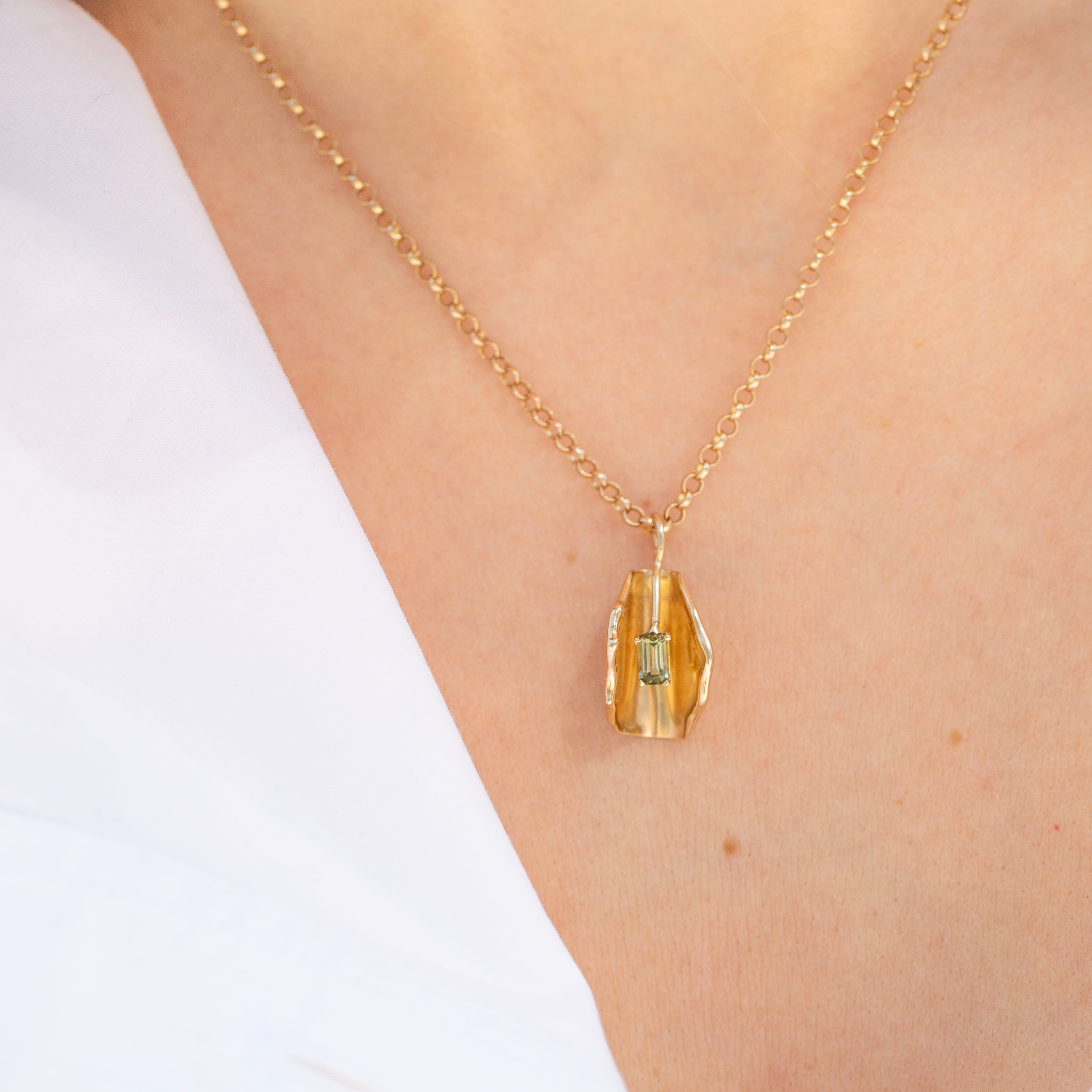 Calla Lily Pendant 4, Tourmaline