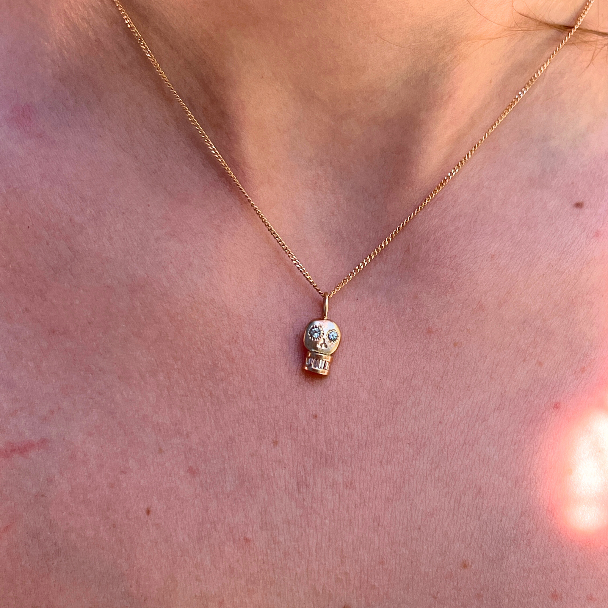 Teal Montana Sapphire Skull