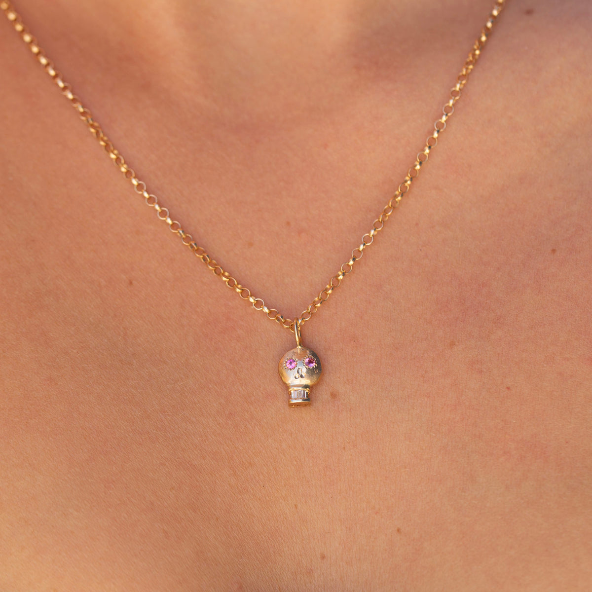 Skull 1, Pink Tourmaline