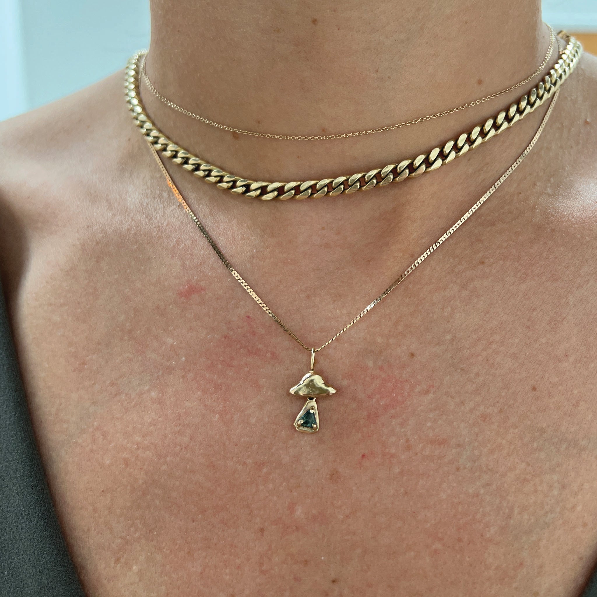 UFO Charm, Montana Teal Sapphire