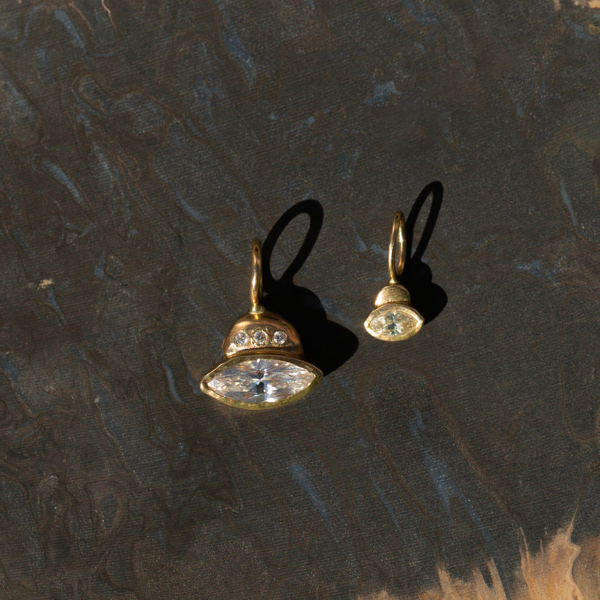 UFO, Tiny Marquise Diamond Saucer