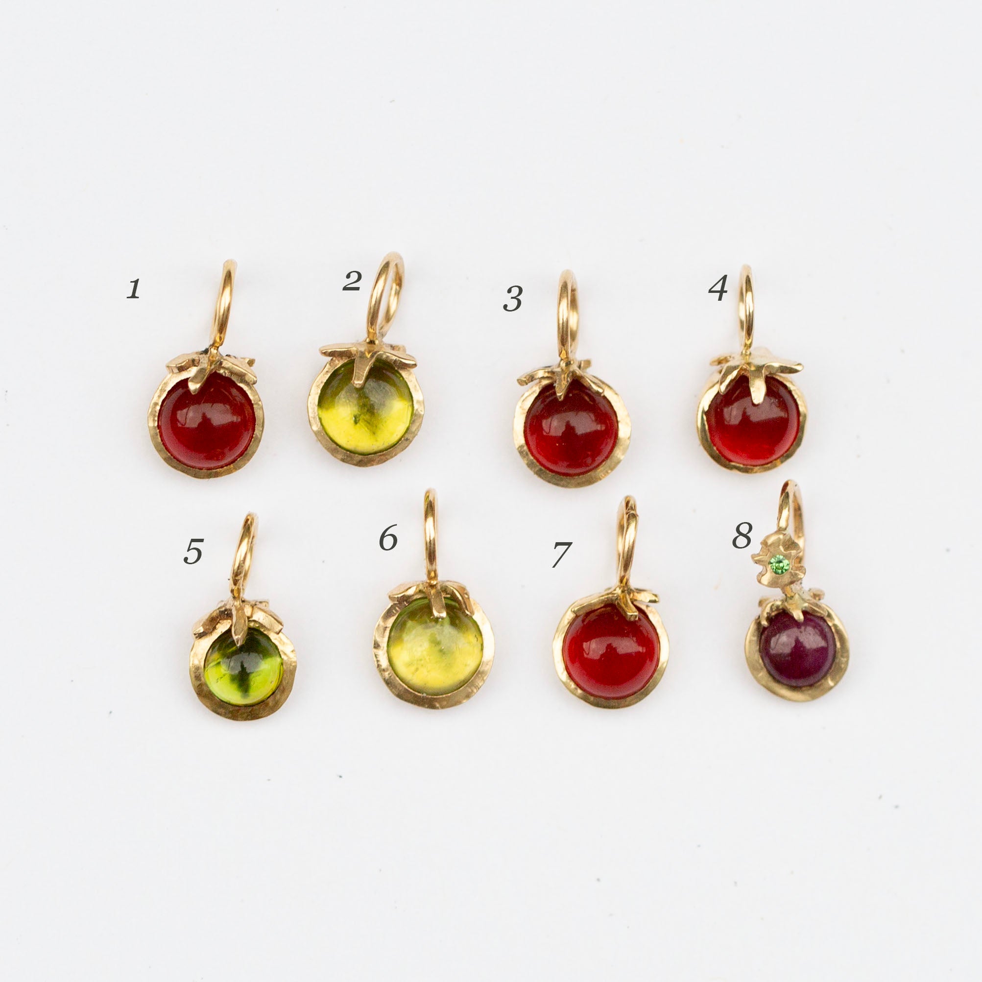 Cherry Tomato 1, 14k Carnelian