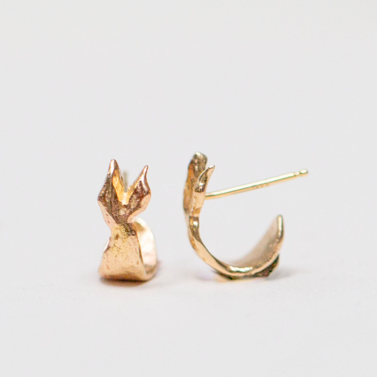 Fish Hoops, 14K