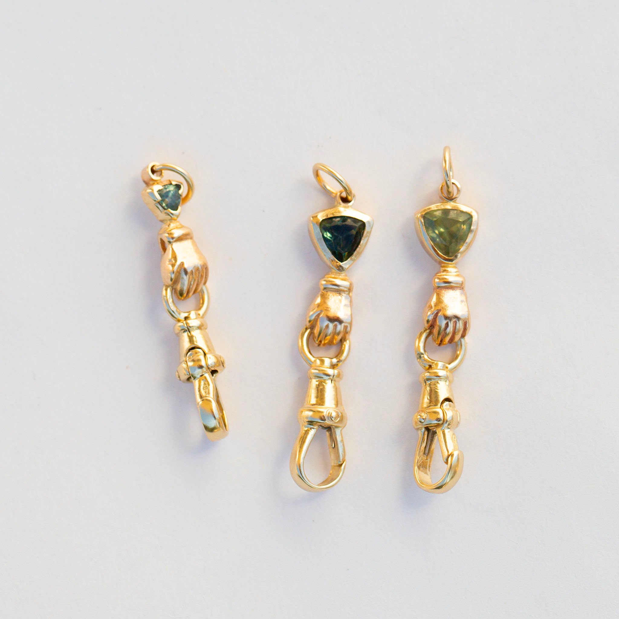 Hand Connector 6, Teal Trillion Sapphire