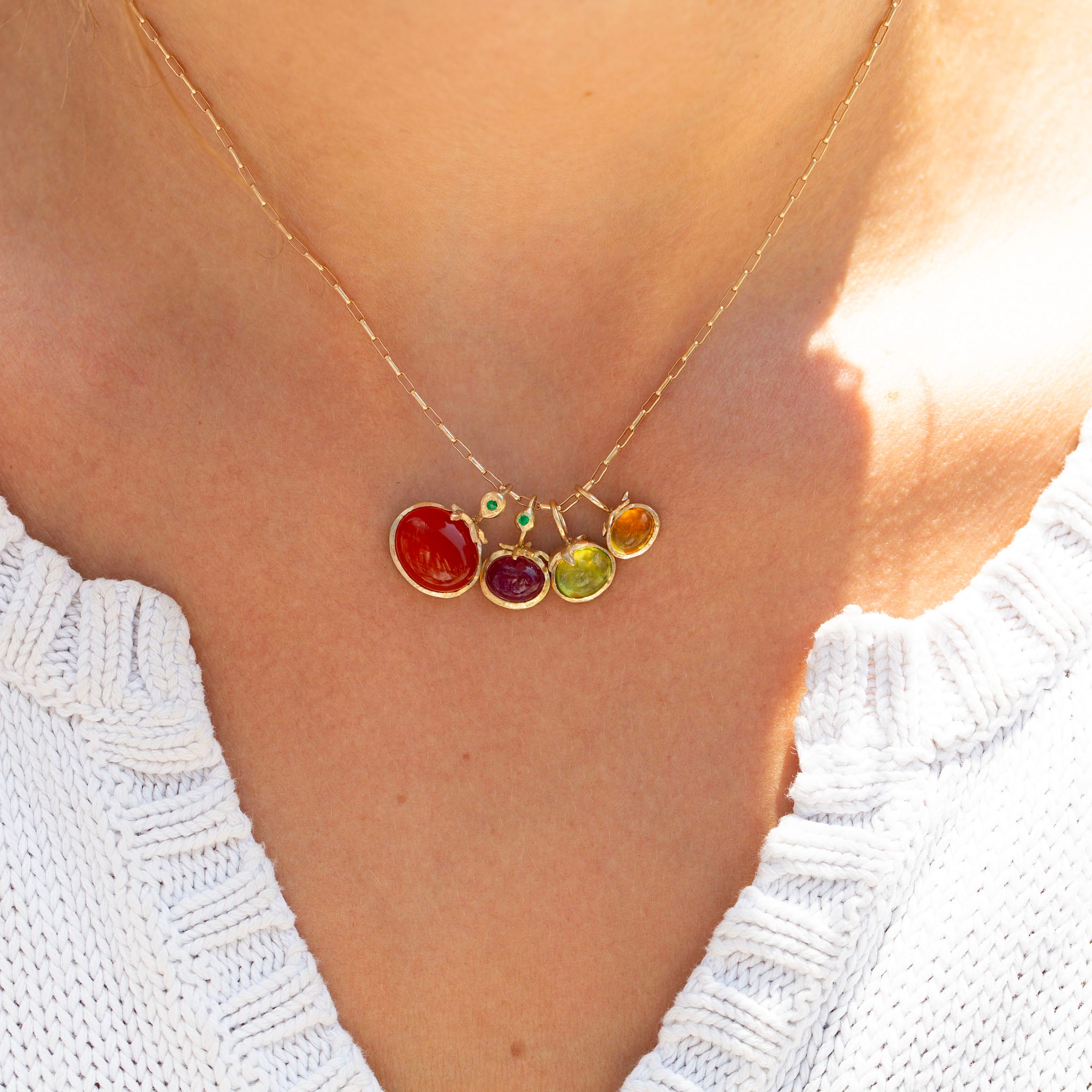 Heirloom Tomato, 14k Citrine