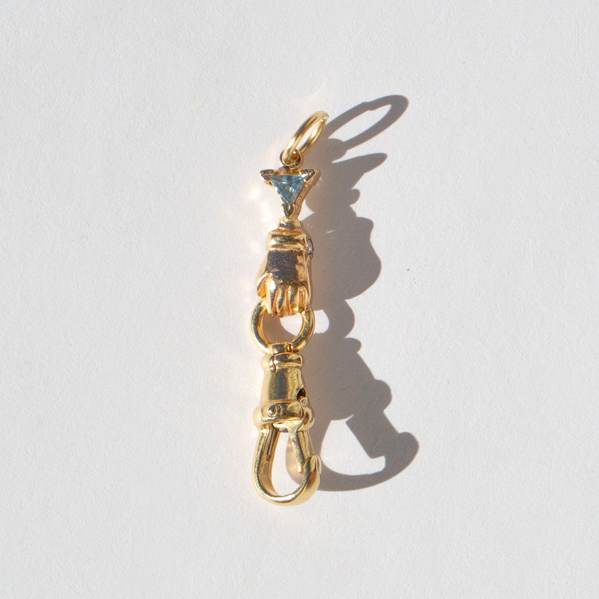 Sapphire Hand Connector, Charm Clip