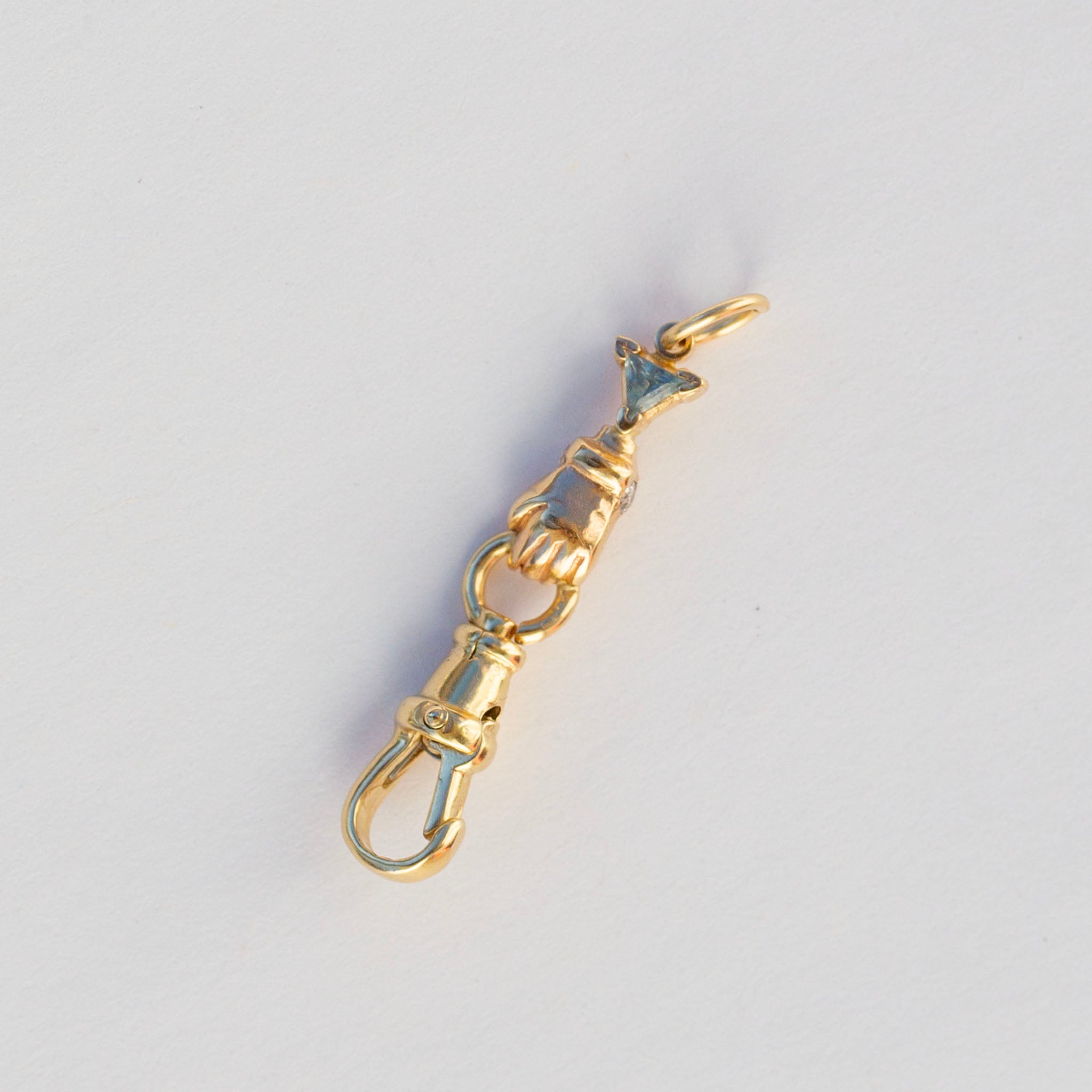 Sapphire Hand Connector, Charm Clip