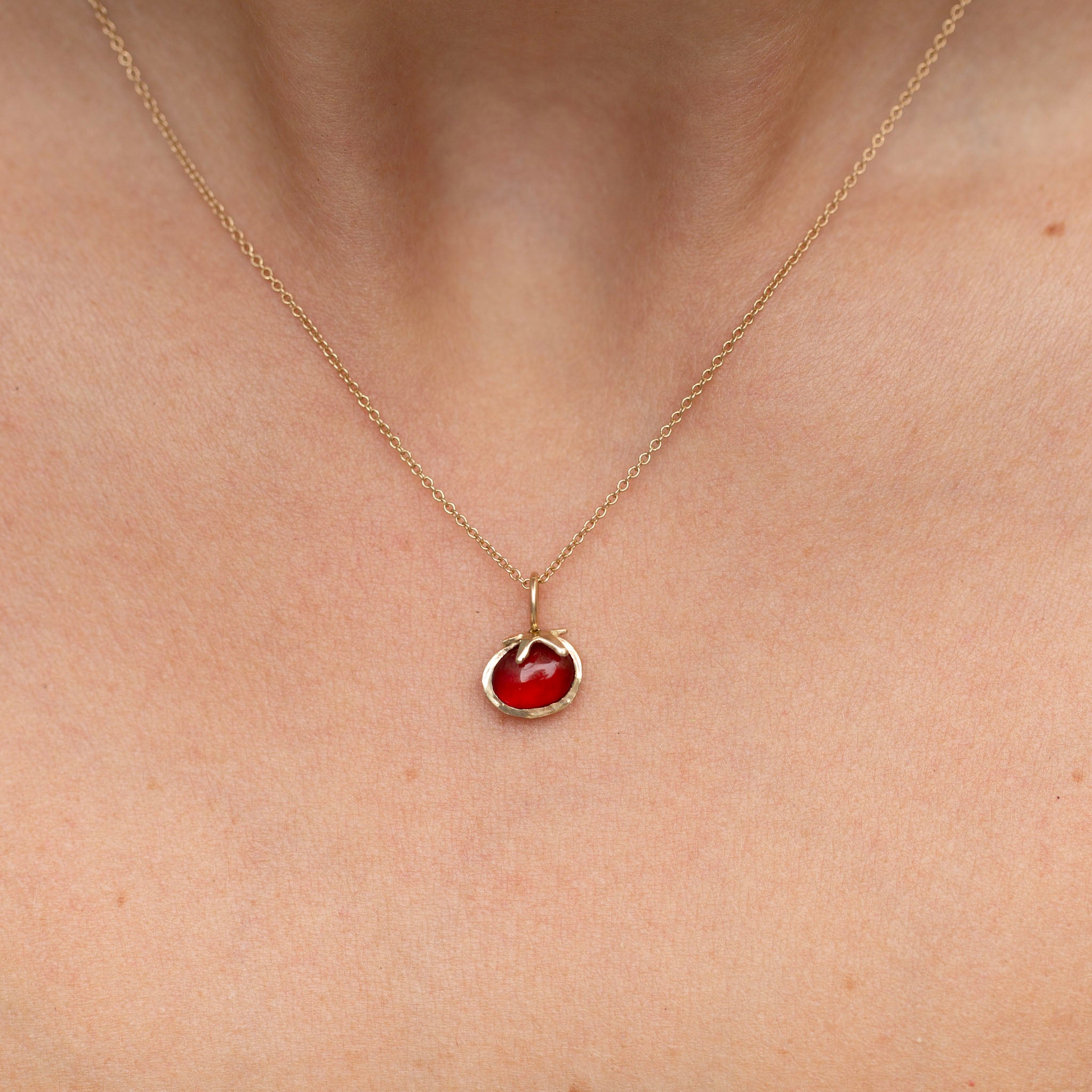 Heirloom Tomato 1, 14k Carnelian