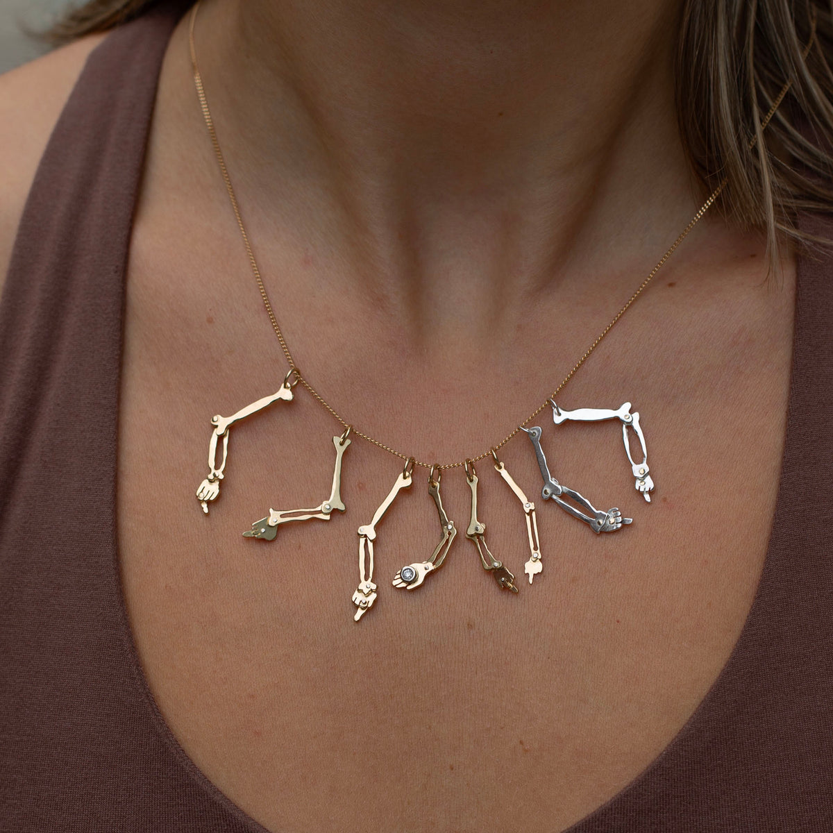 Humerus Charm 7, Silver