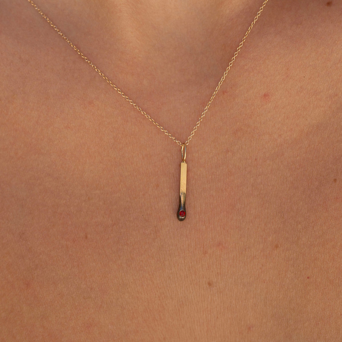Gold Match 7, 14K and Garnet