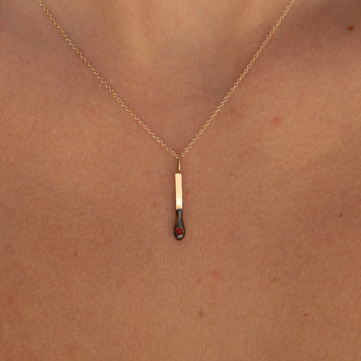 Gold Match 8, 14K and Garnet