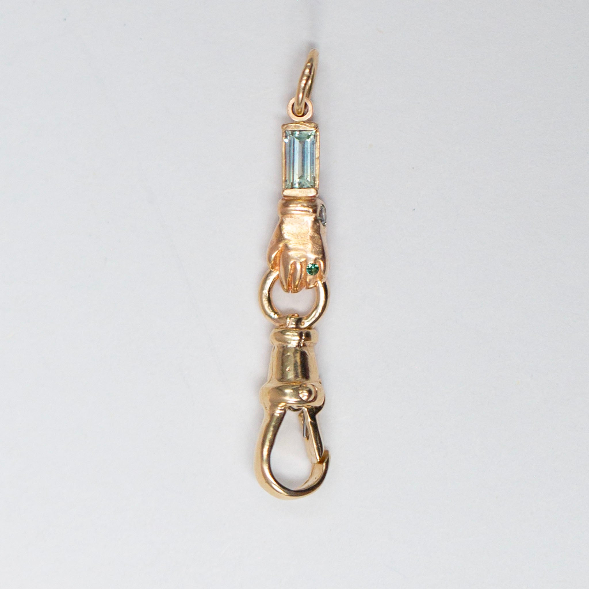 Baguette Montana Sapphire Hand Connector, 14K