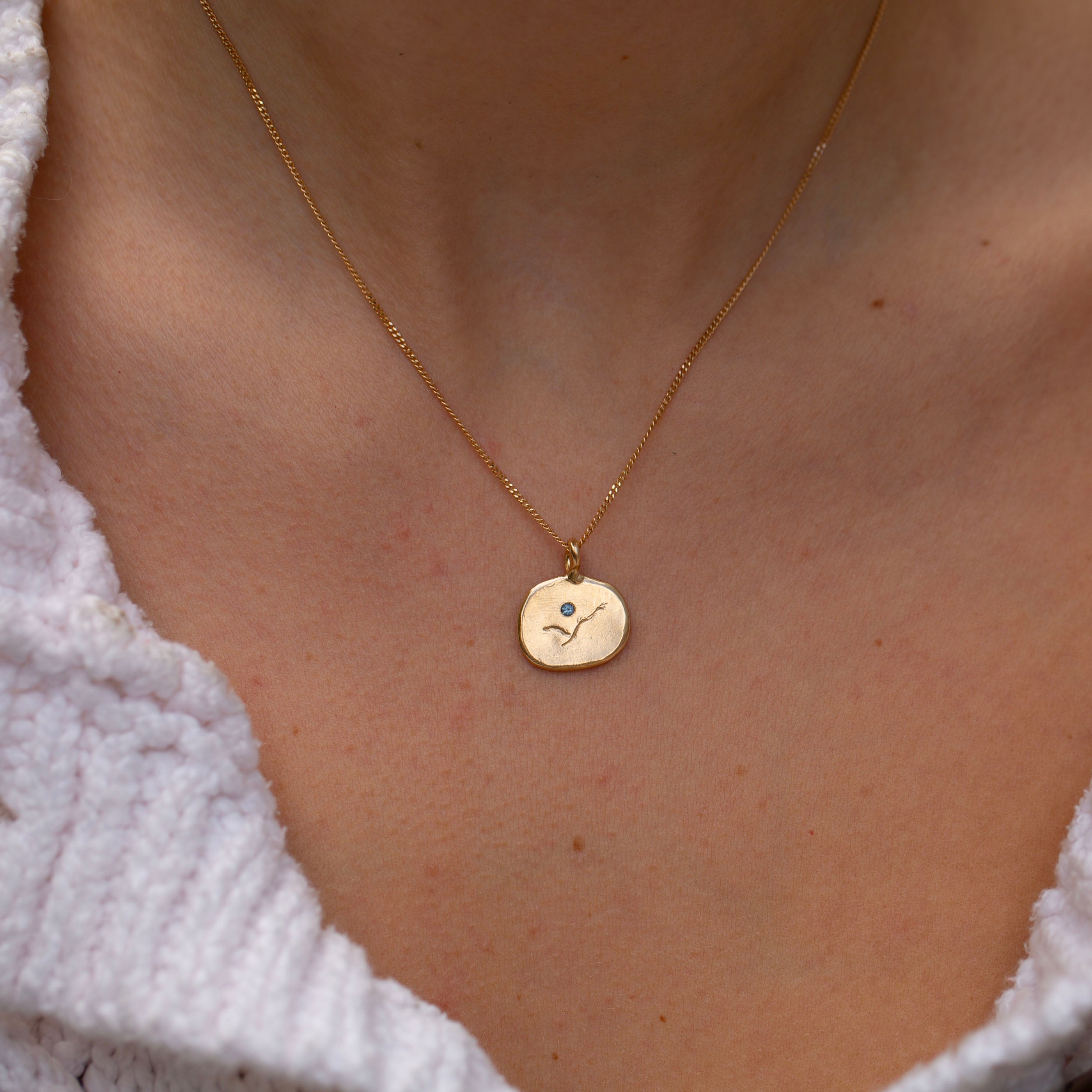 Dunes Necklace, 14k gold