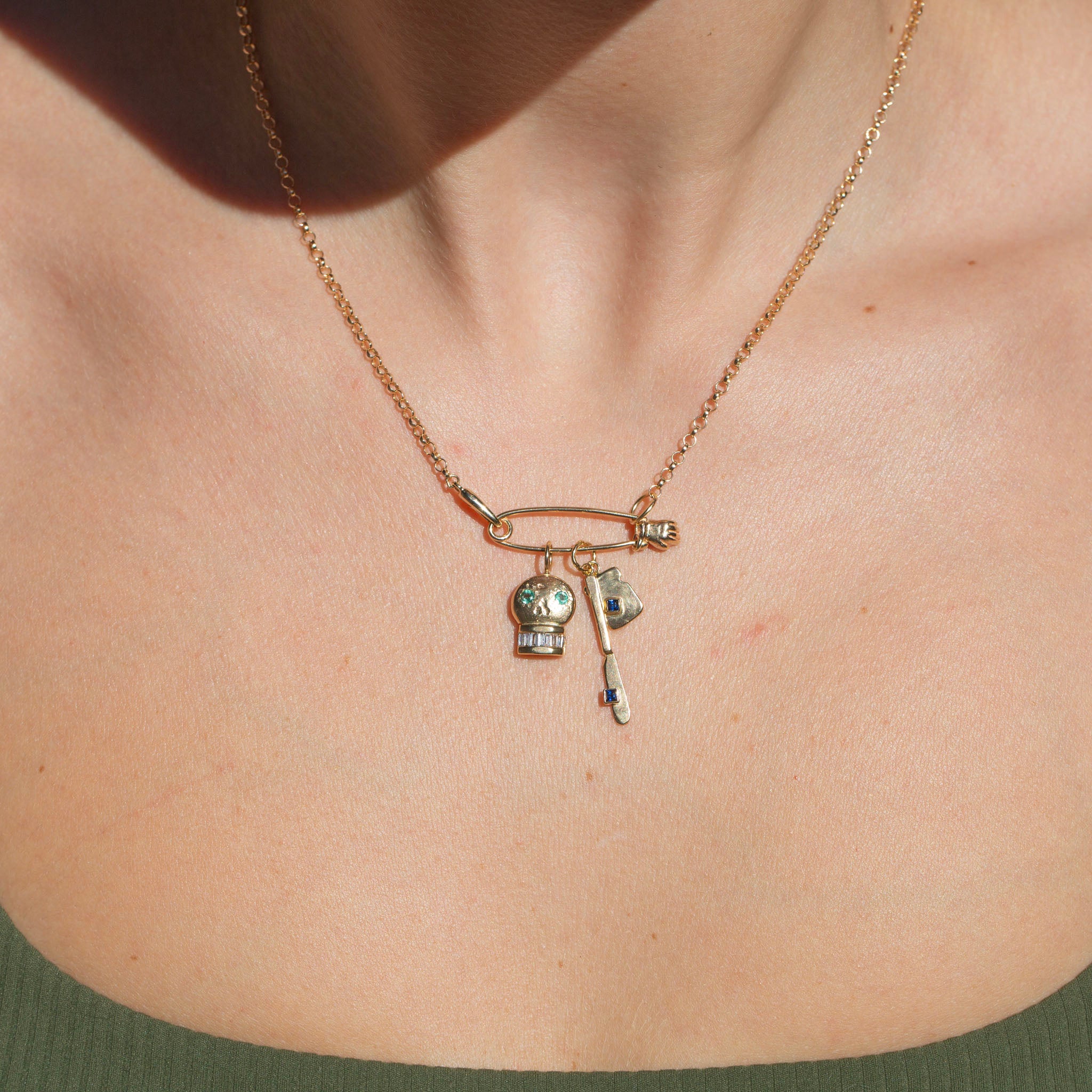 Rolo Charm Clip Chain