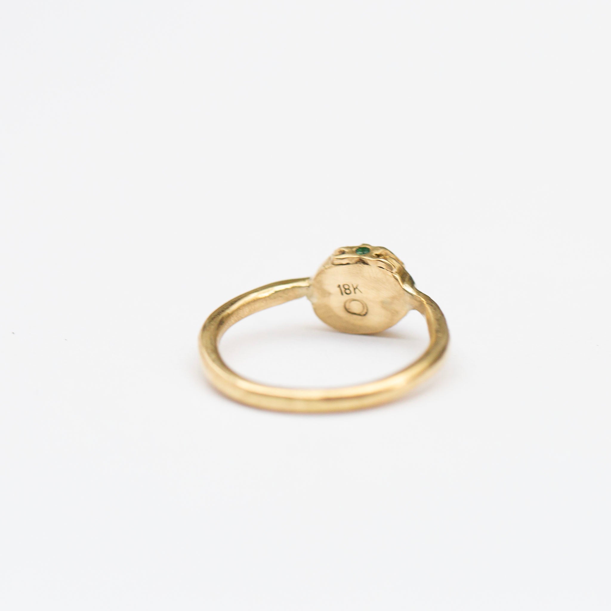 Tomato Ring, 18k Ruby & Emerald
