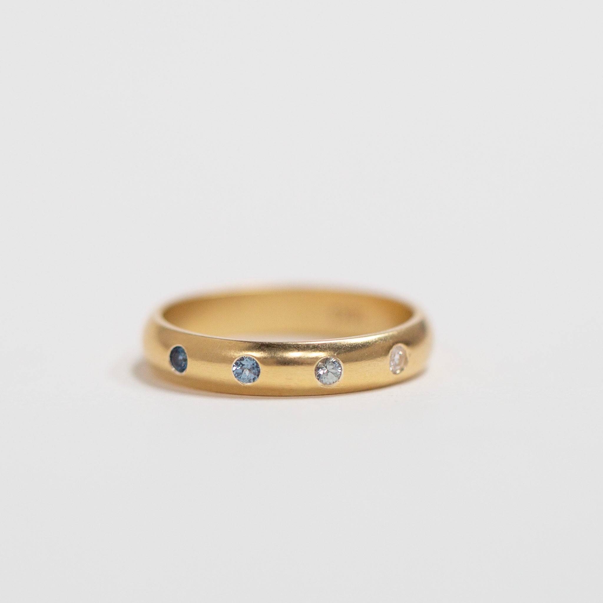 Sapphire Rainbow Ring, 4 stones