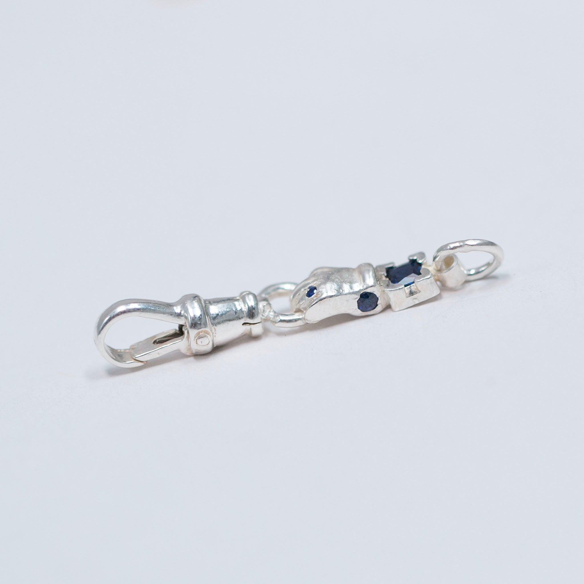Blue Sapphire Silver Hand Connector