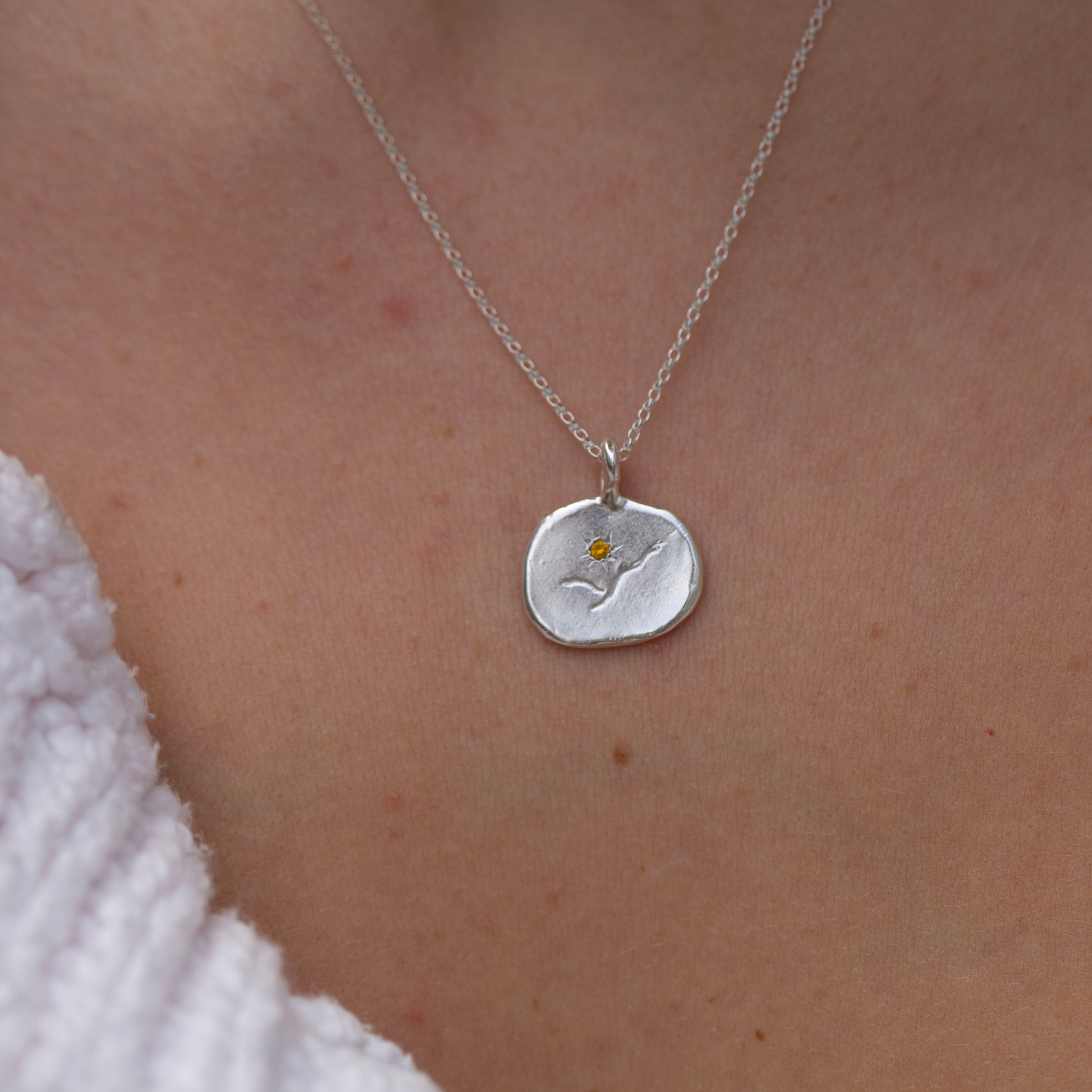 Dunes Necklace, Silver