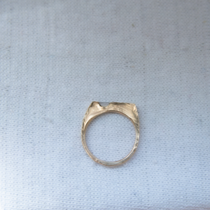 Baguette Strata ring, 14K