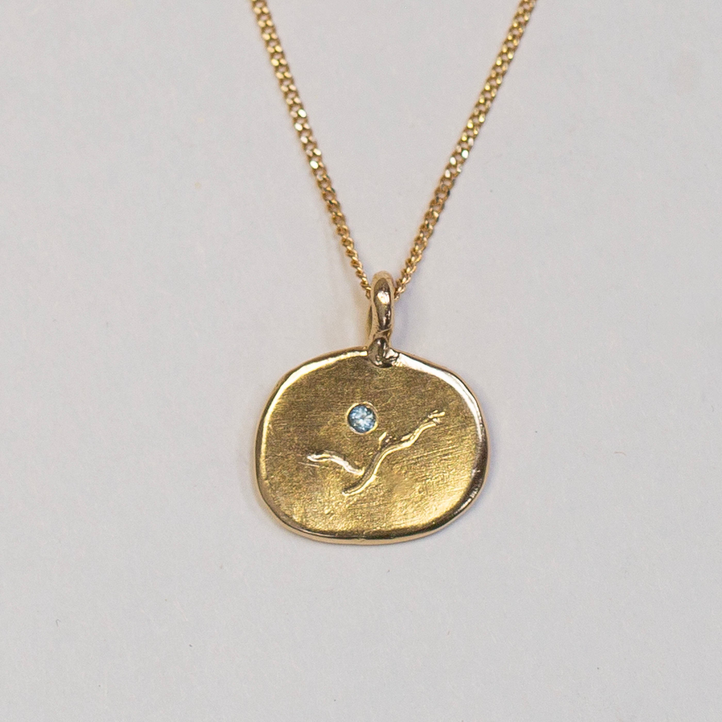 Dunes Necklace, 14k gold