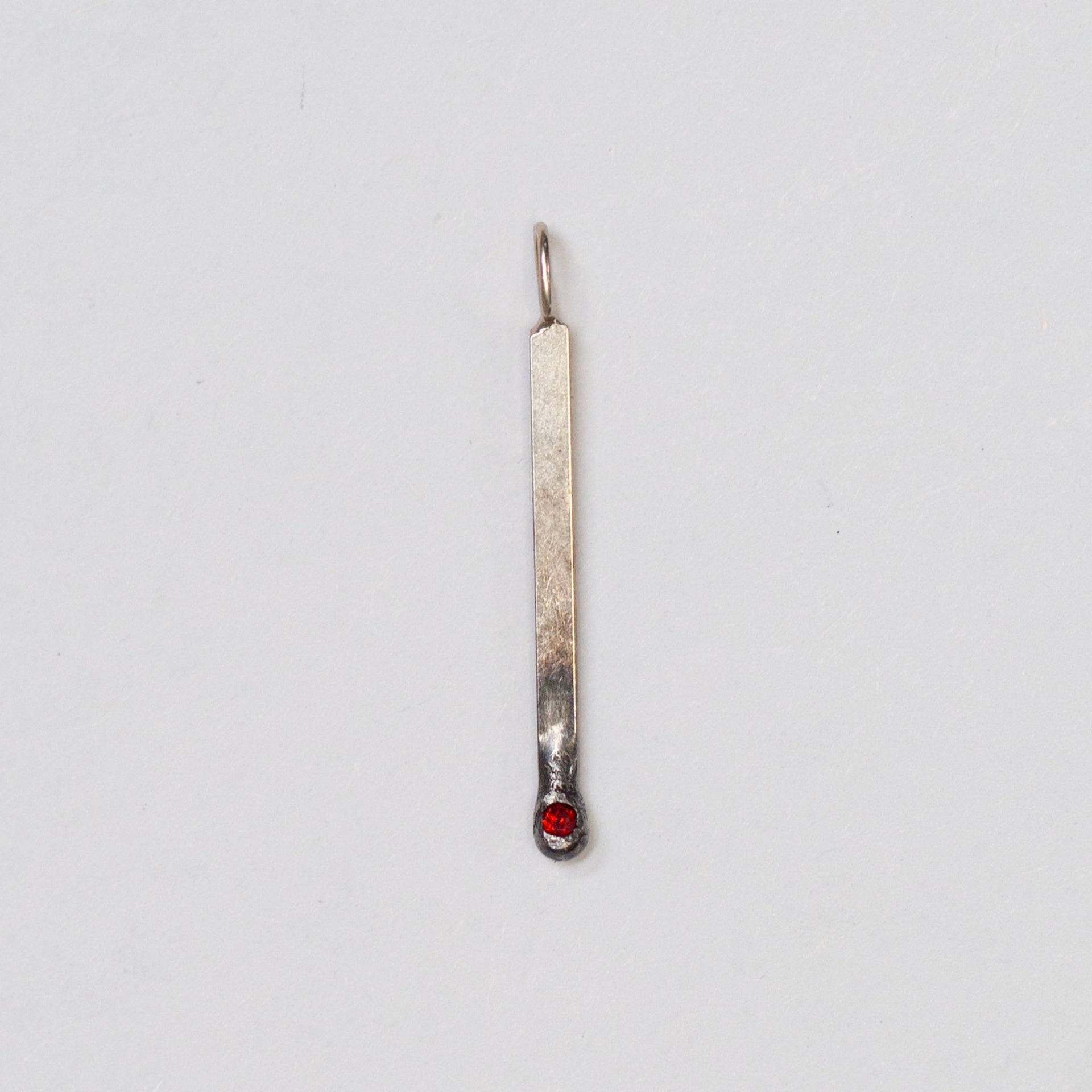 Match 7 - Vertical, 14k White Gold Garnet