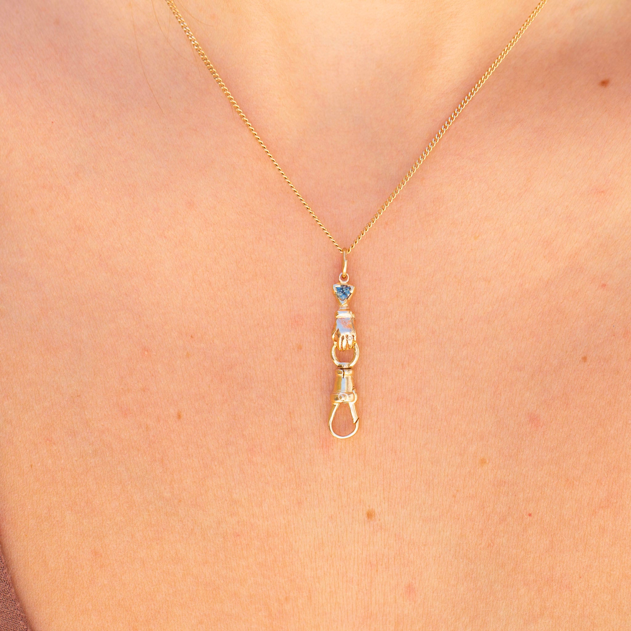 Hand Connector 11, Blue Trillion Sapphire