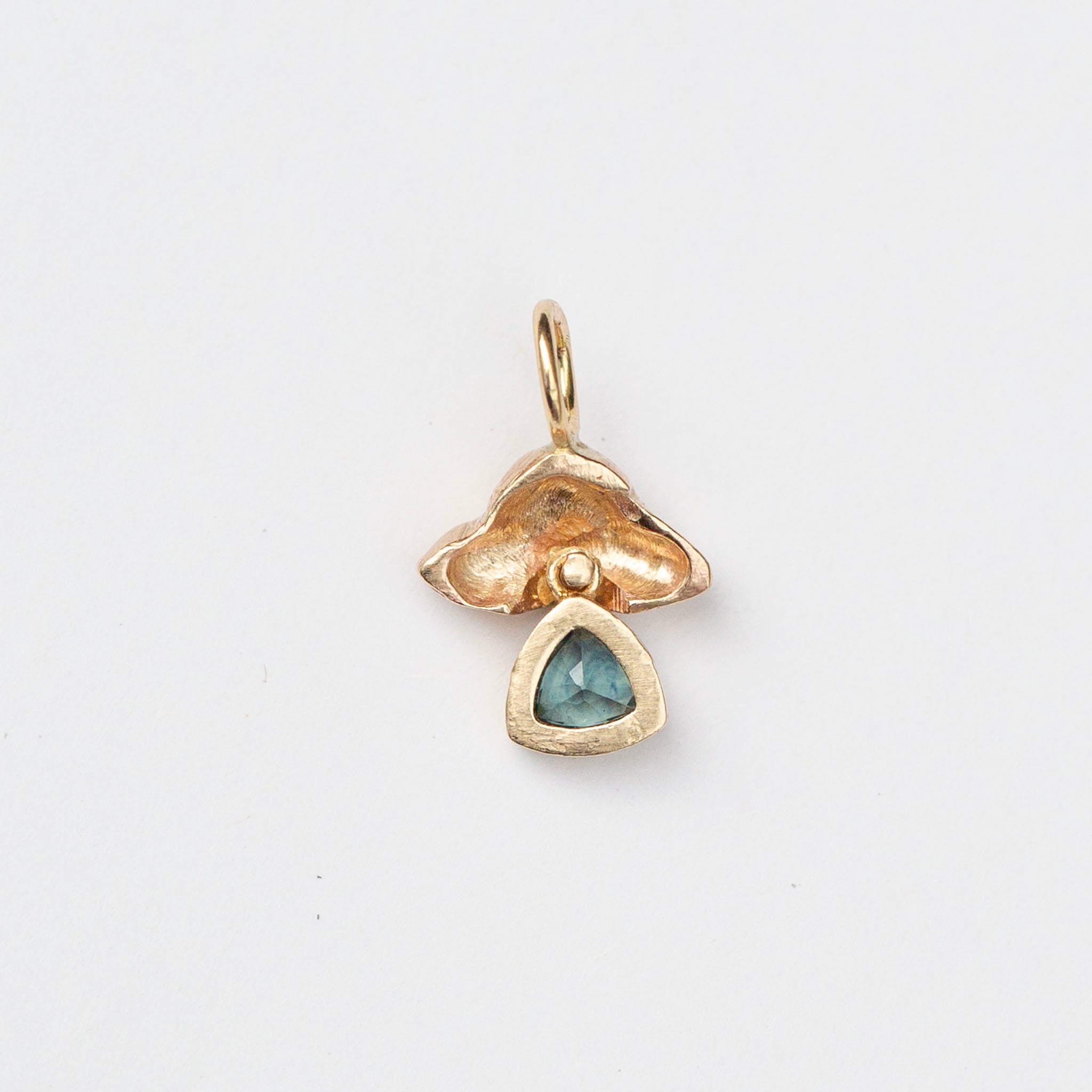 UFO Charm,  Montana Teal Sapphire