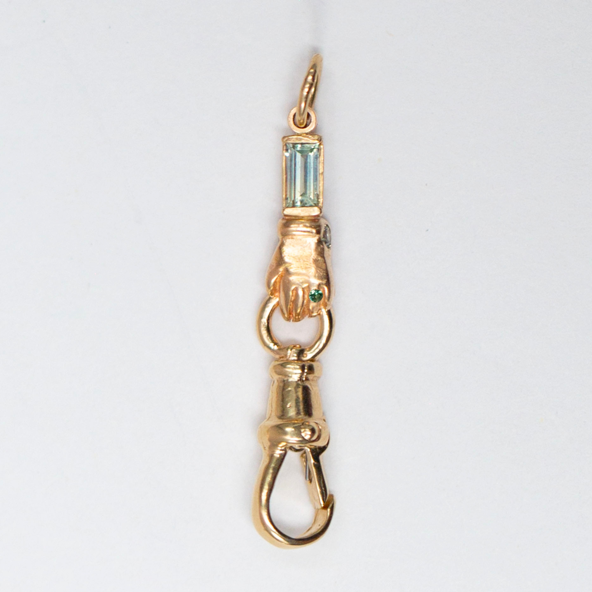 Baguette Montana Sapphire Hand Connector, 14K