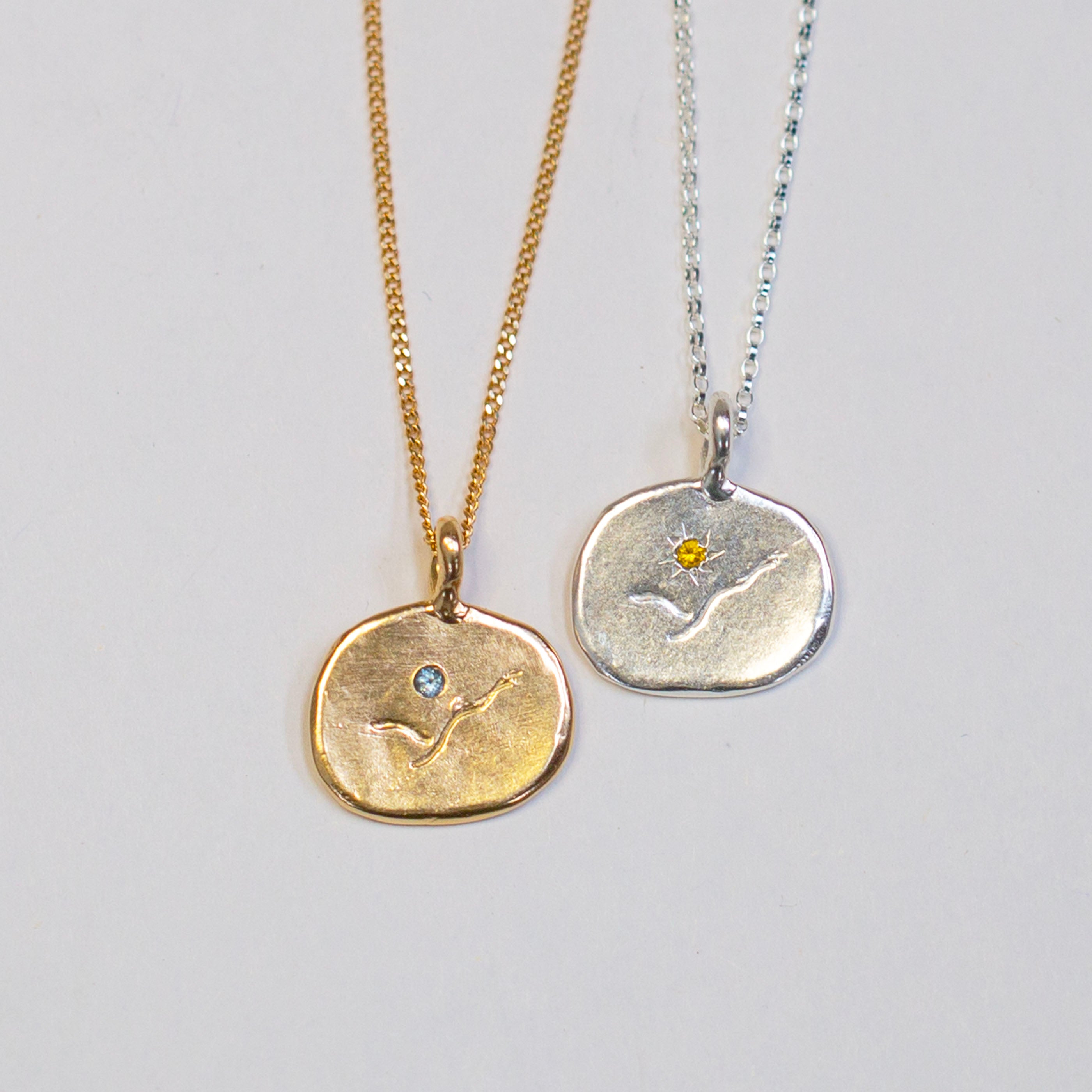 Dunes Necklace, 14k gold