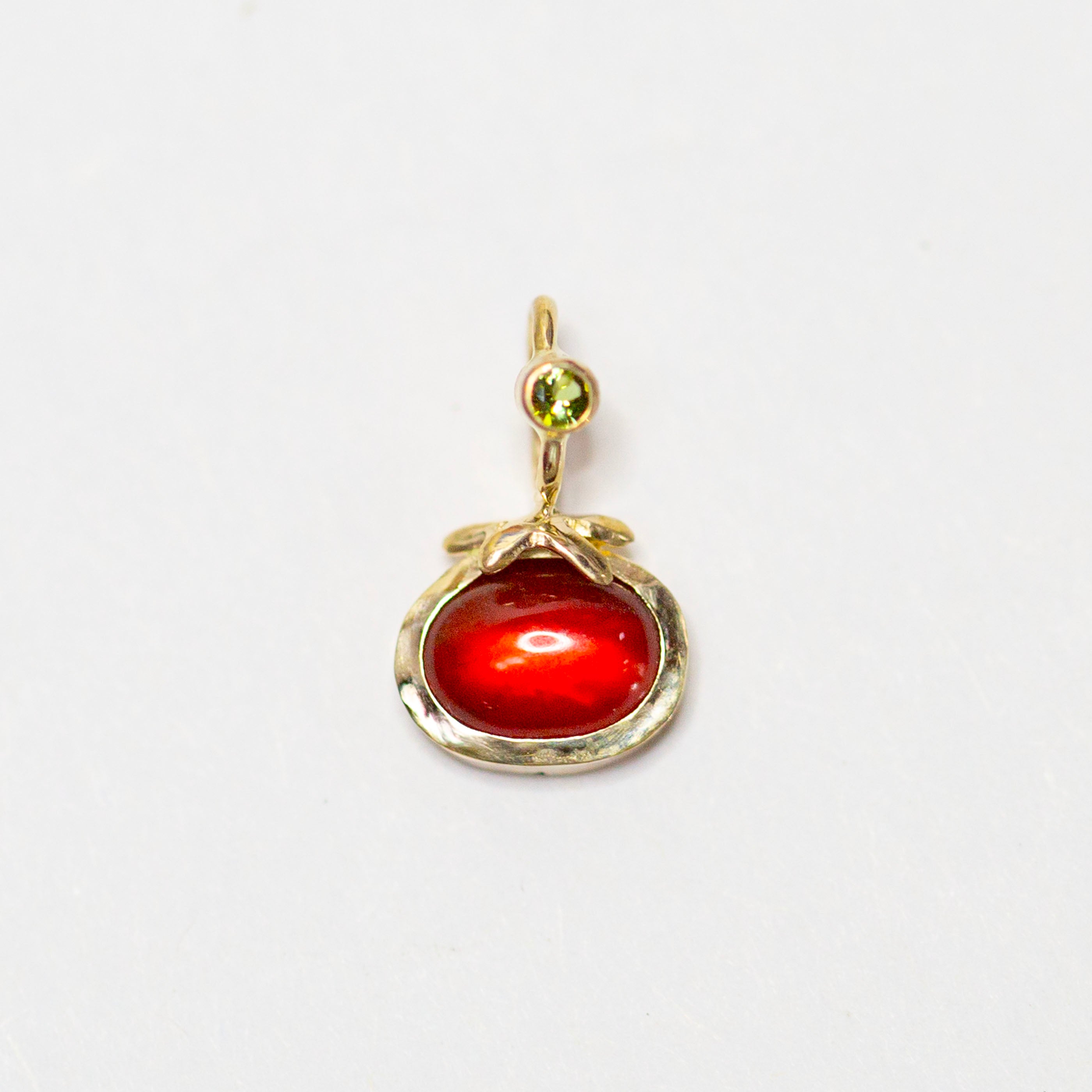 Fancy Heirloom Tomato 3, 14k Carnelian & Tourmaline