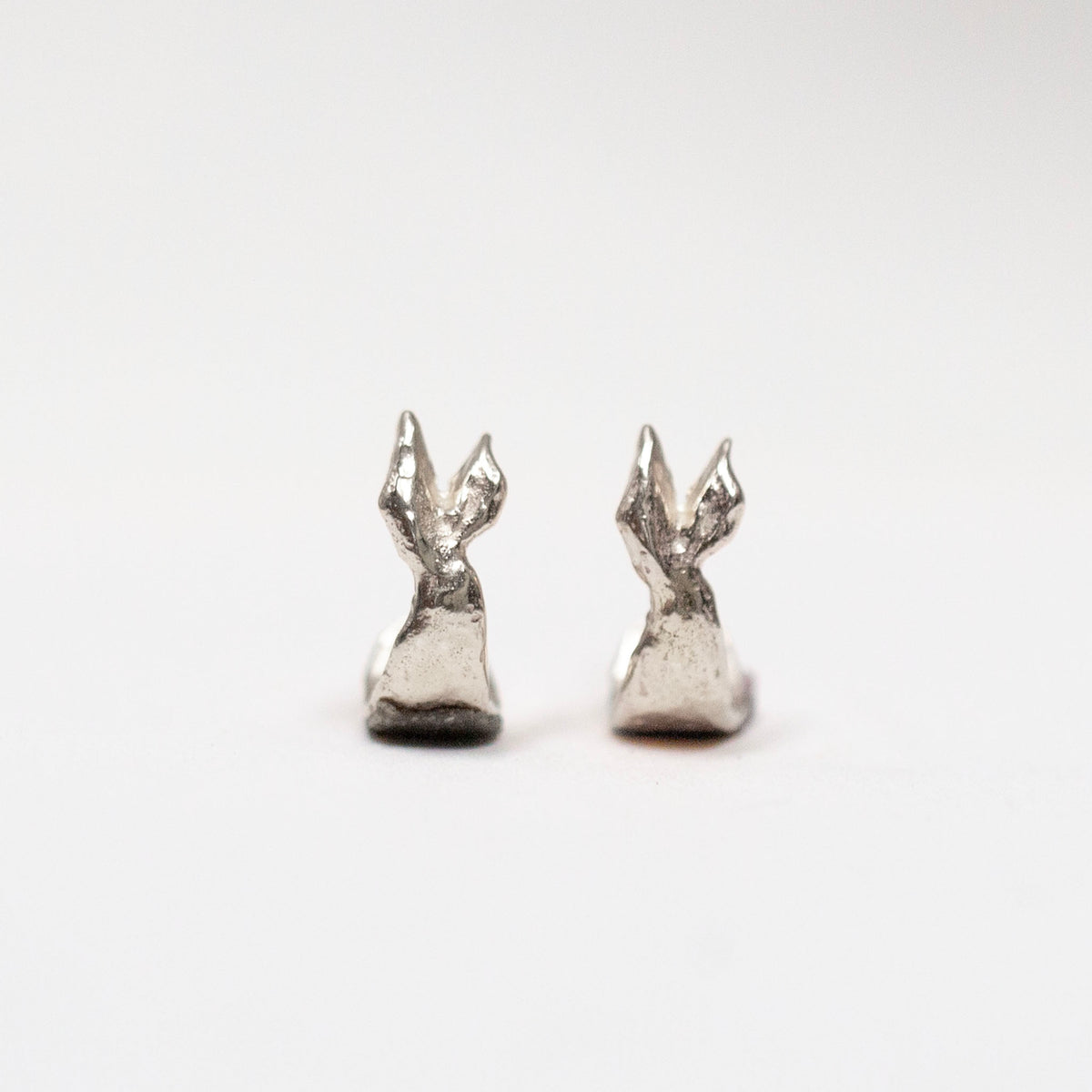 Fish Hoops, Sterling Silver