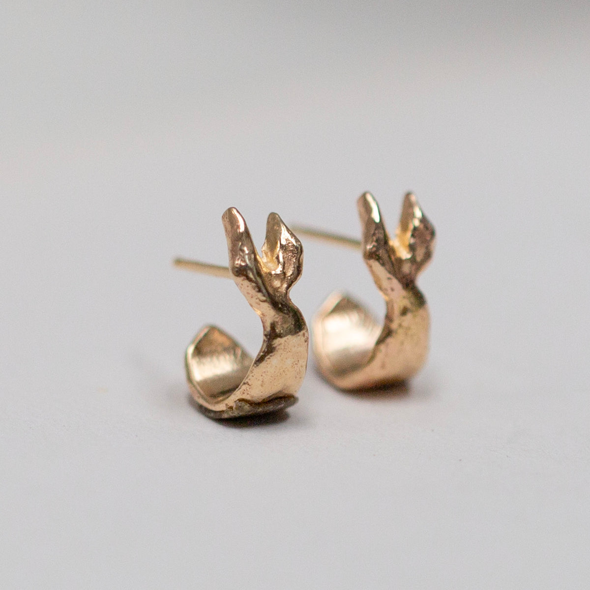 Fish Hoops, 14K