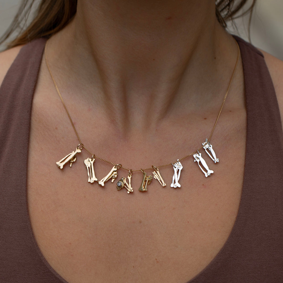 Humerus Charm 7, Silver
