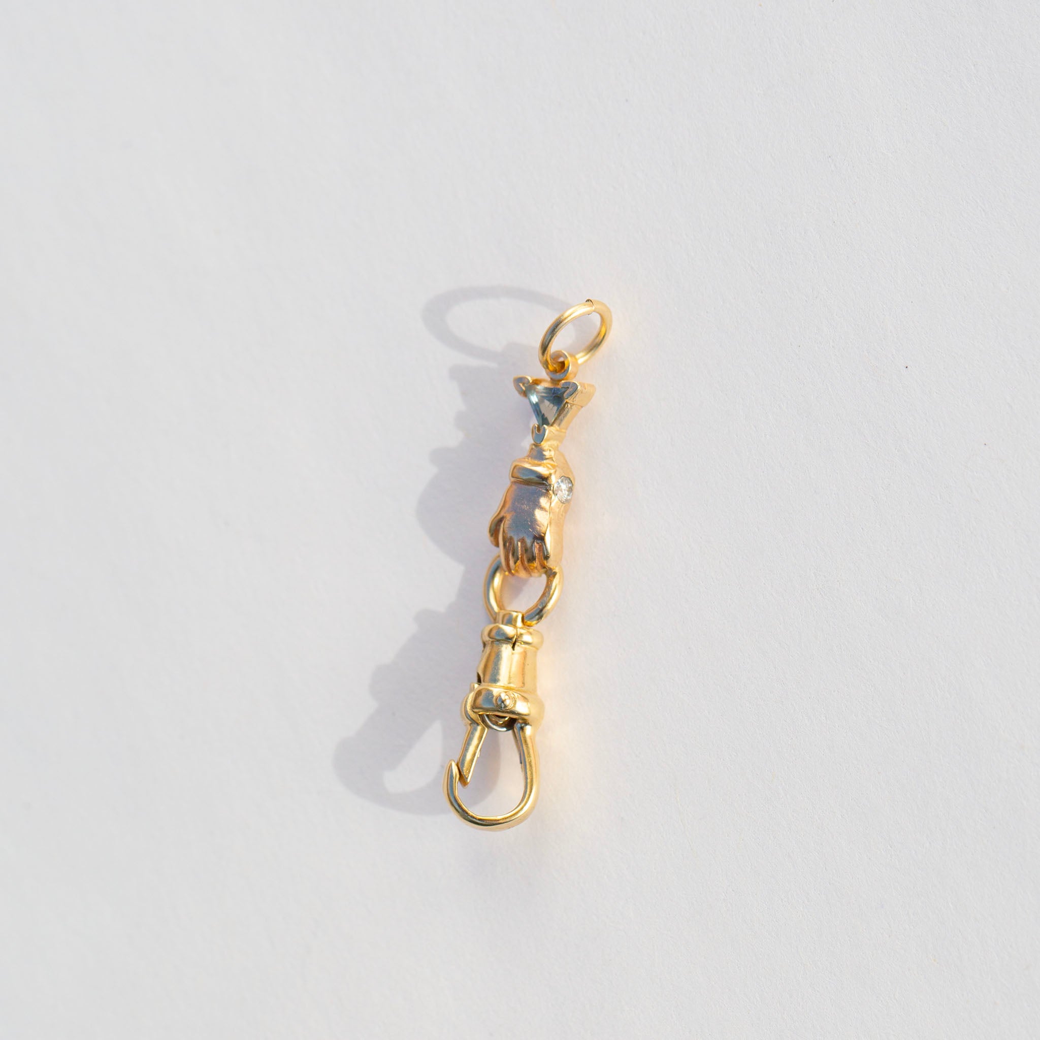 Sapphire Hand Connector, Charm Clip