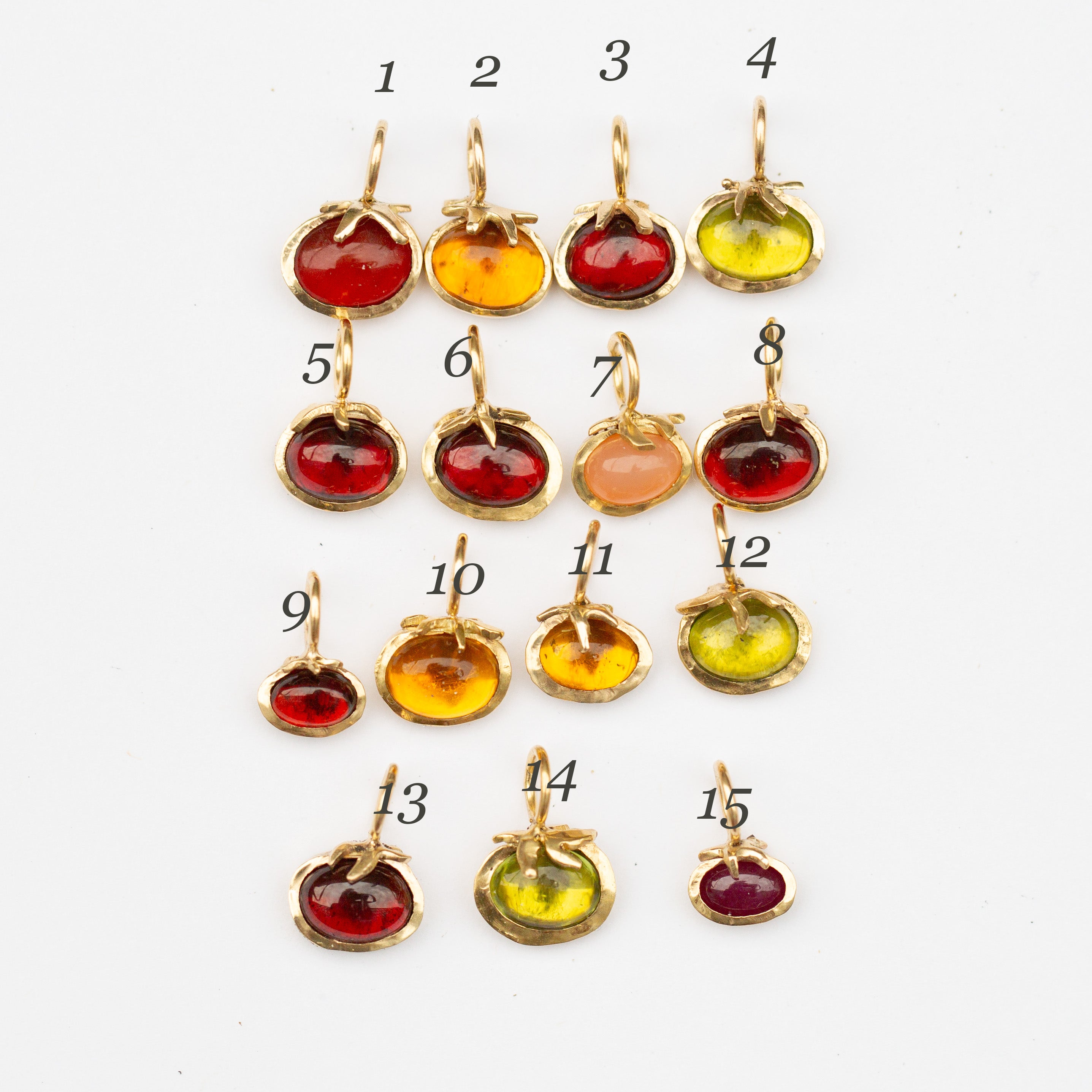 Heirloom Tomato, 14k Peridot