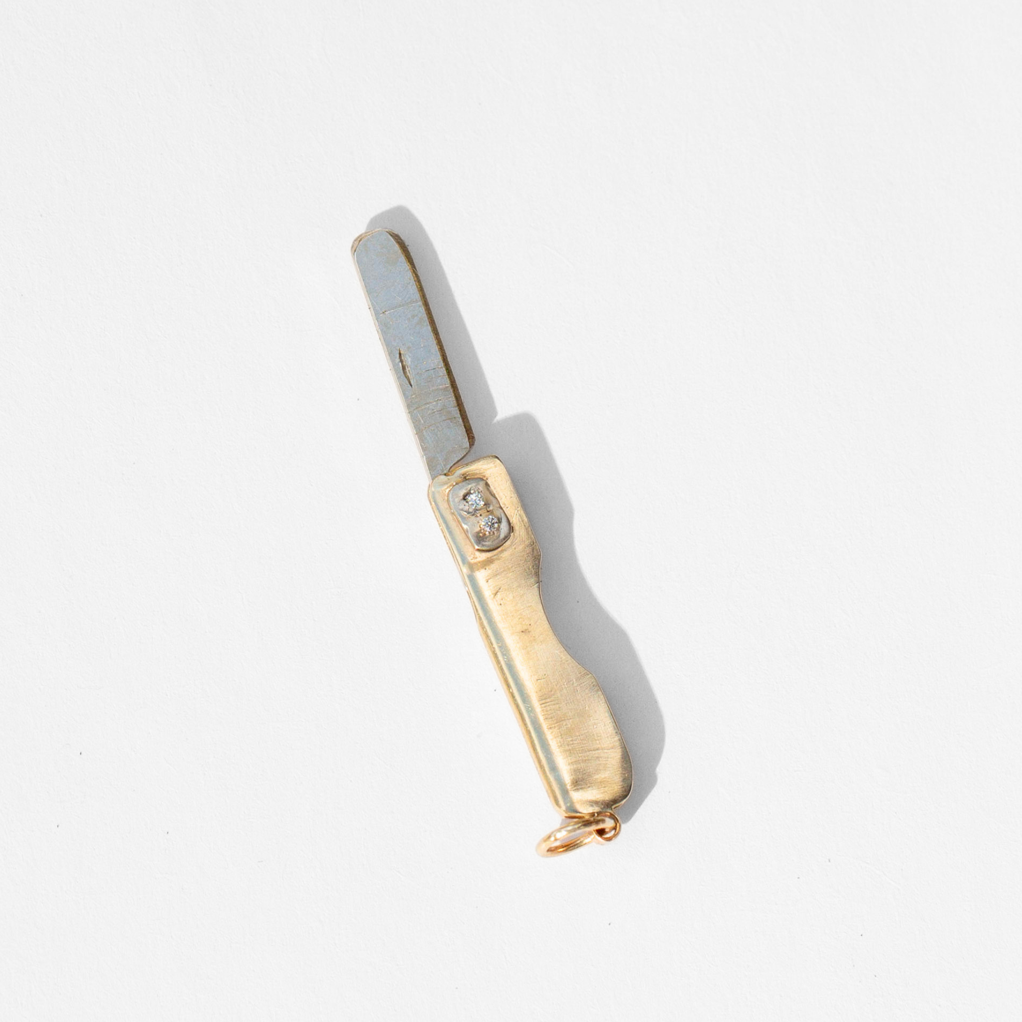 Pocket Butter Knife 1, 14k & Diamond