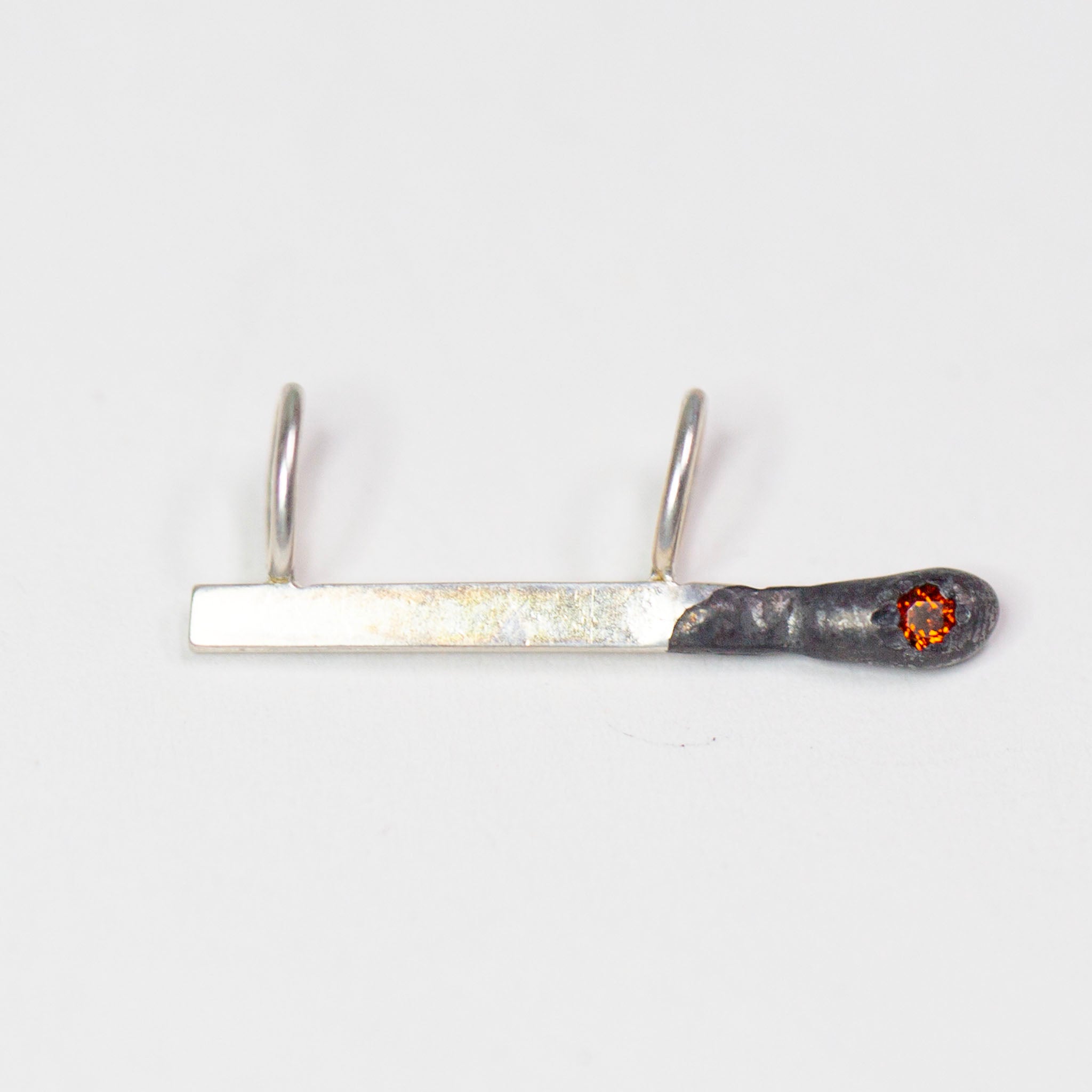 Horizontal Silver Match 1, Garnet