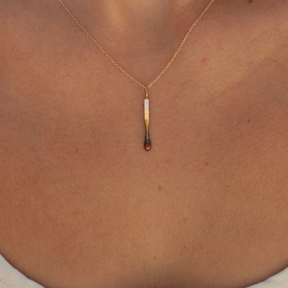 Gold Match 6, 14K and Garnet