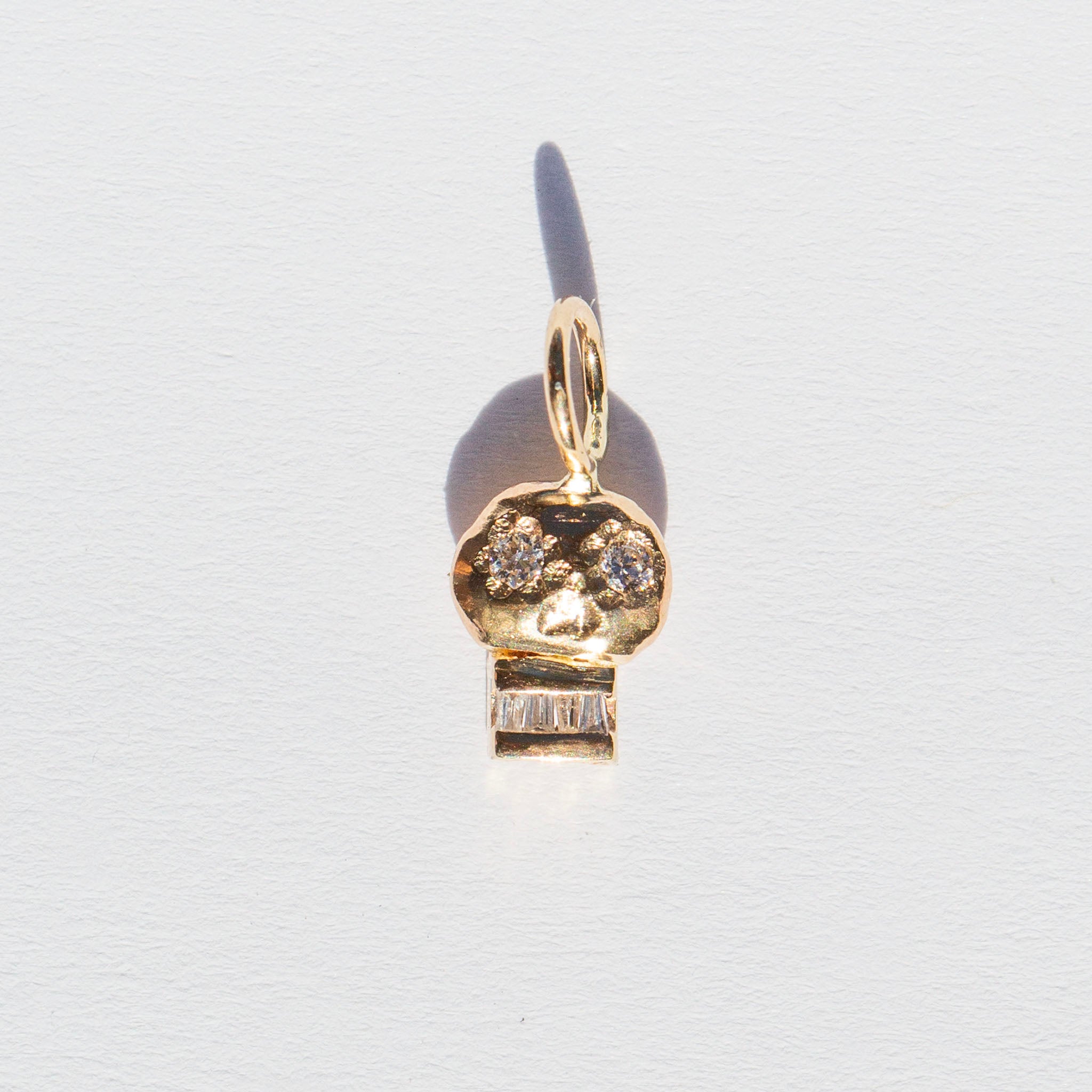 Skull Charm 2, White Diamonds
