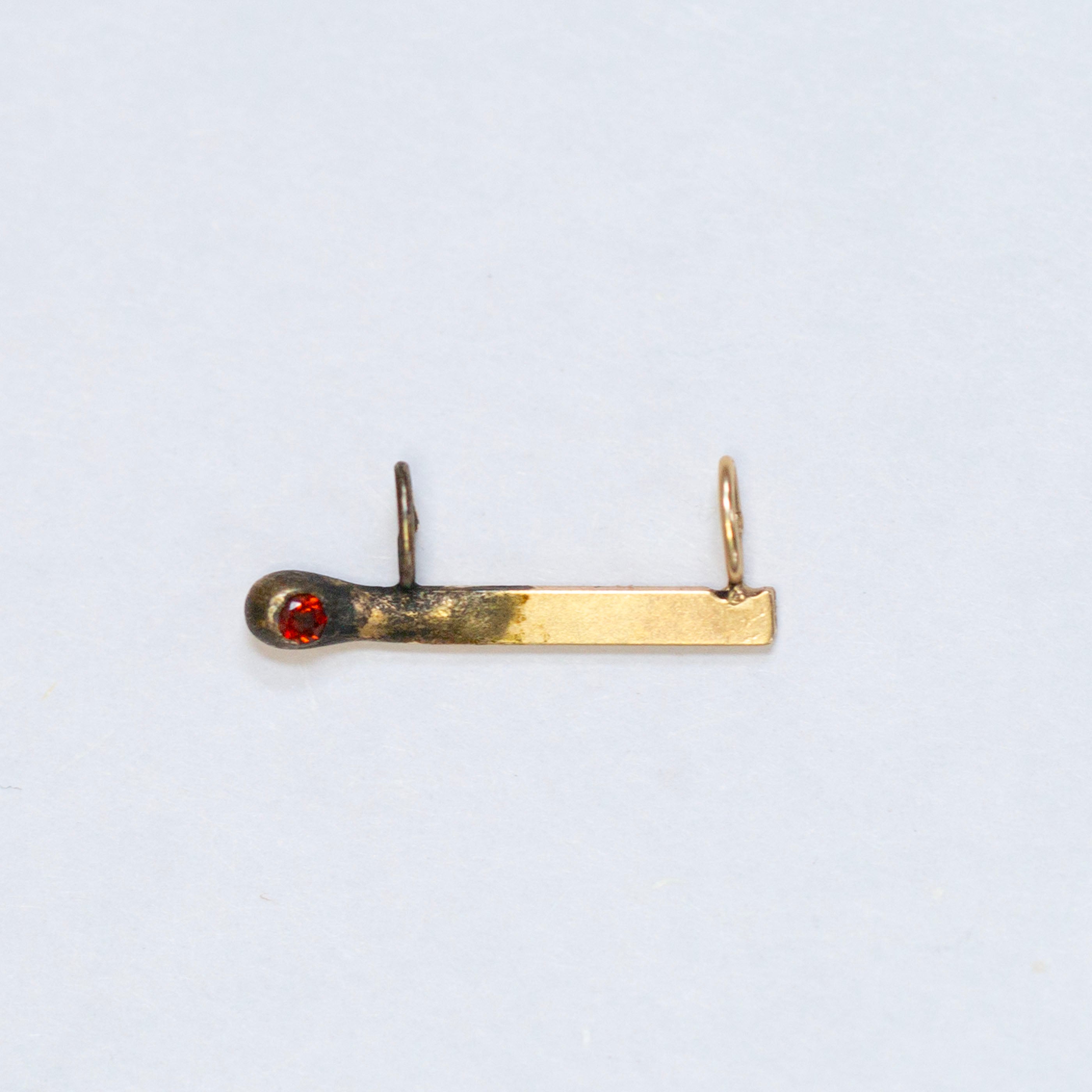 Mini Horiztonal Match, 14k Garnet
