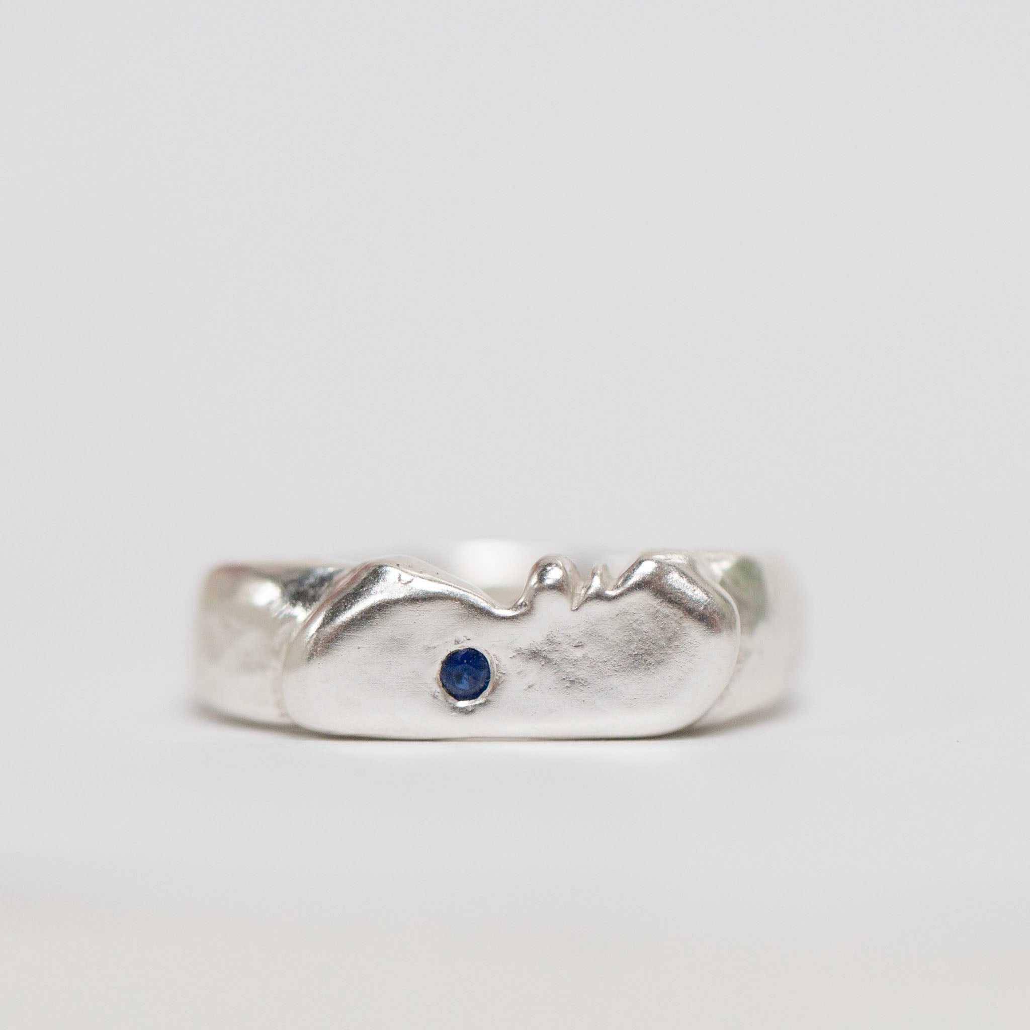 Gemstone Kiss Rings, Silver