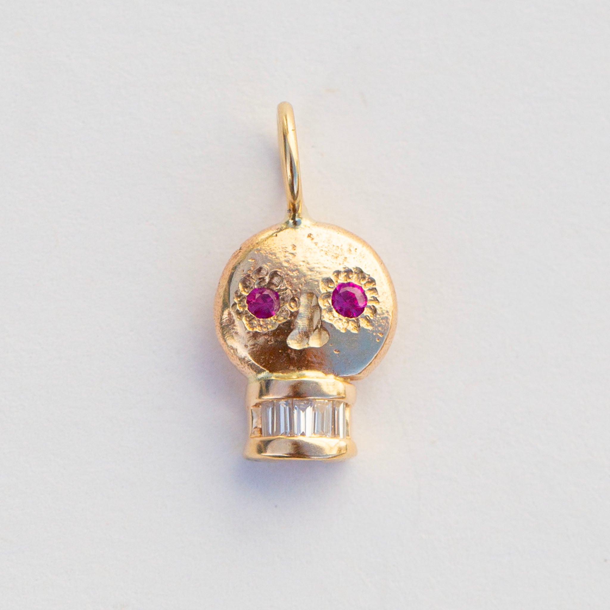 Skull Charm 6, Ruby