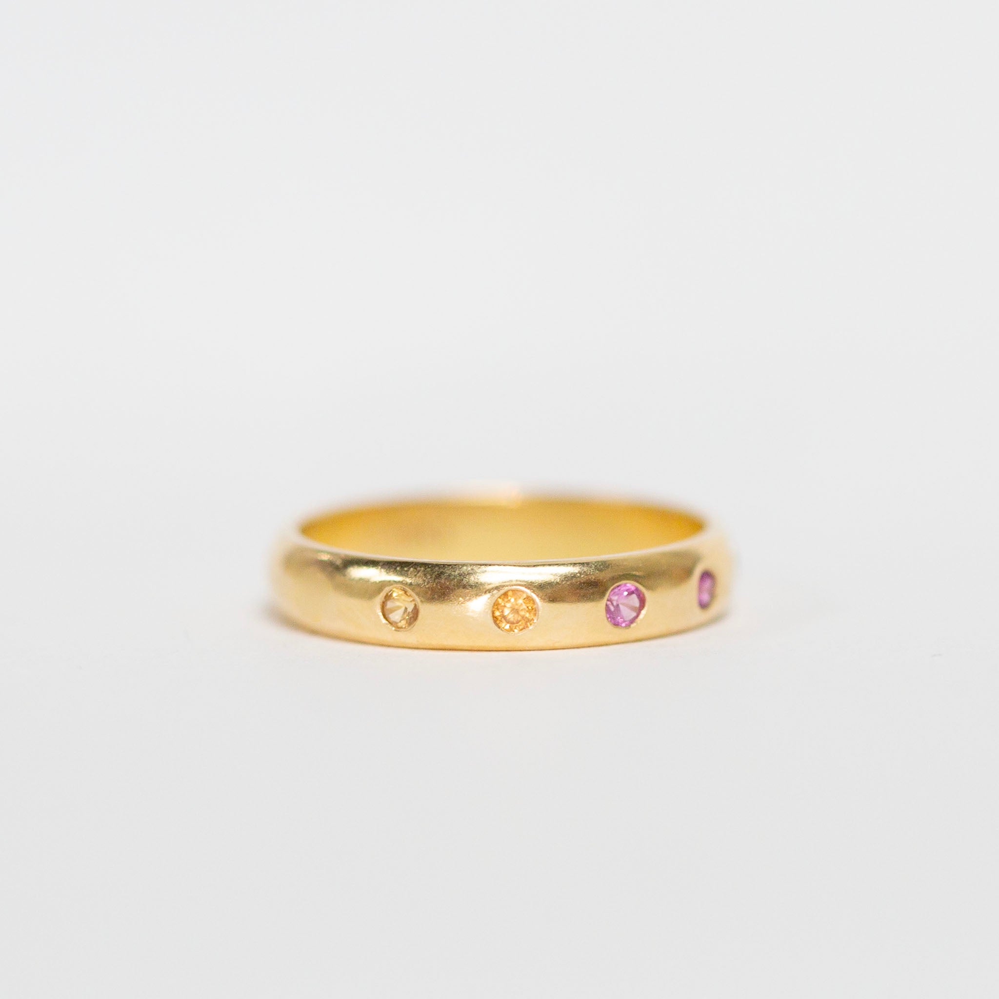 Sapphire Rainbow Ring, 4 stones