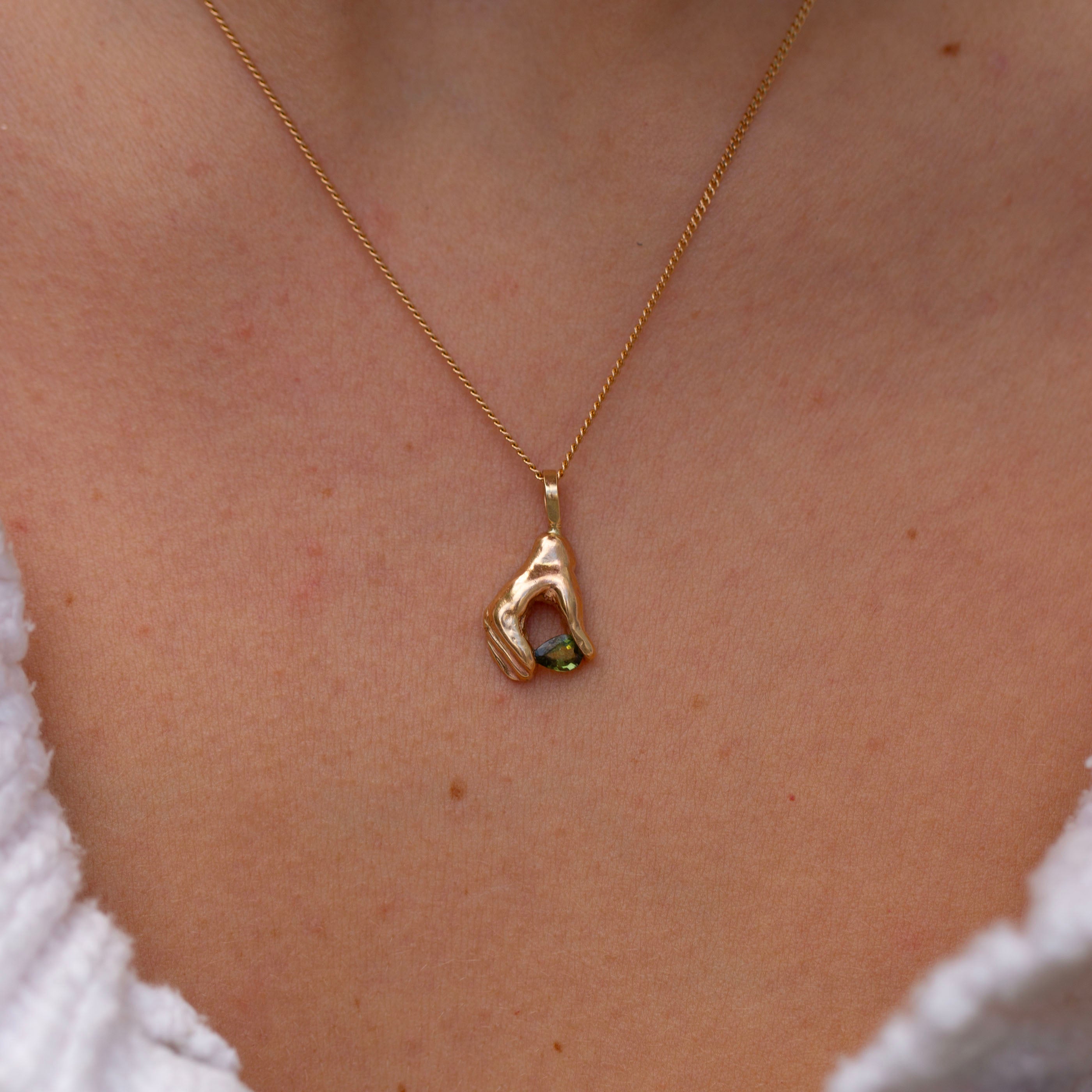 Green Sapphire Squeeze Charm