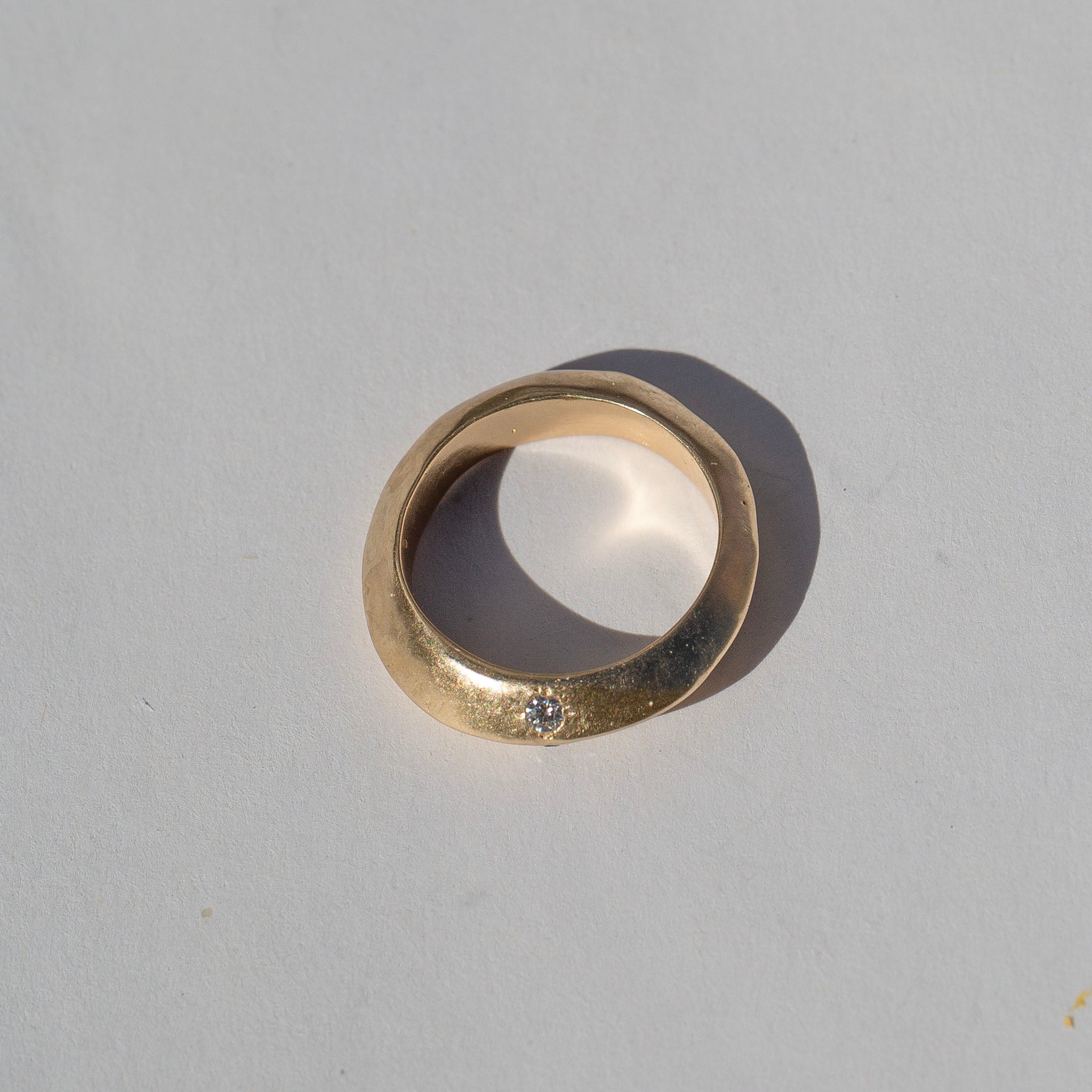 Diamond Saucer Ring, 14K