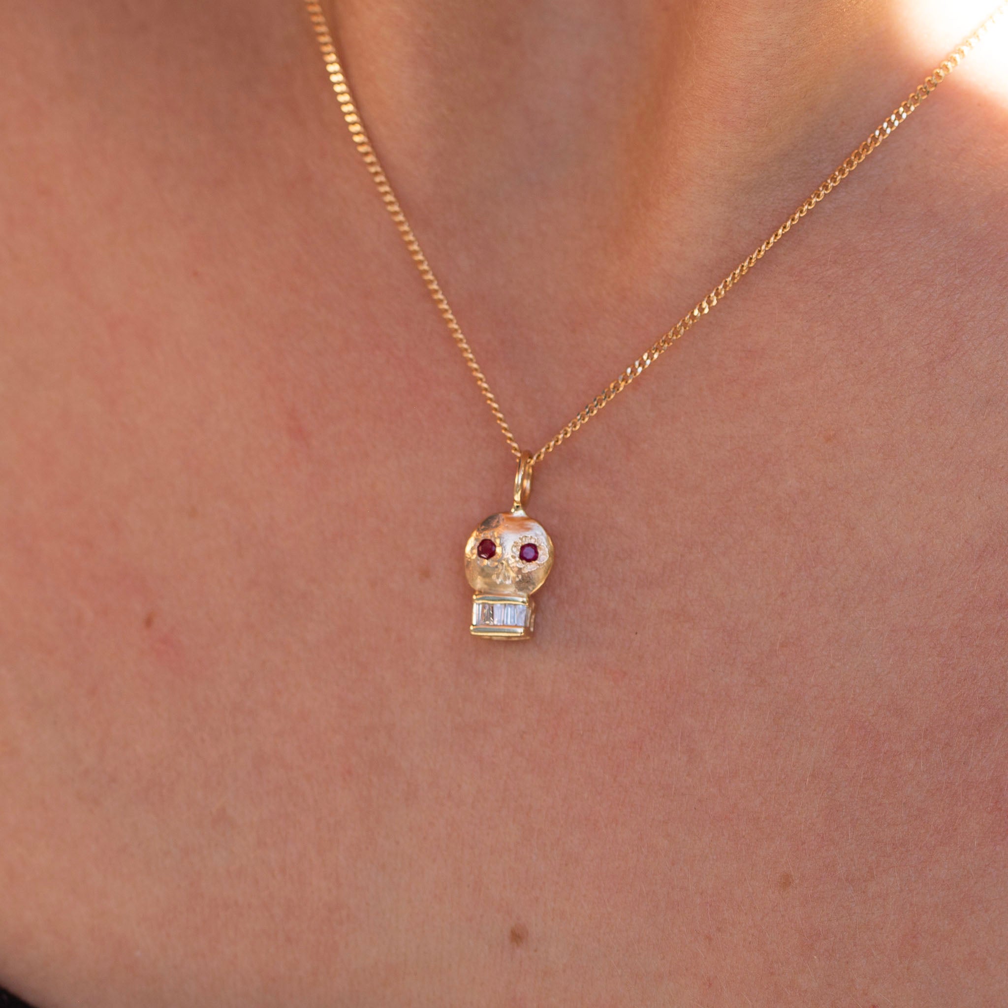 Skull Charm 13, Rubies