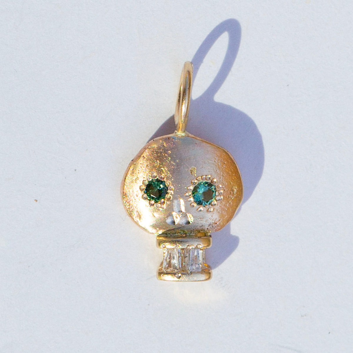Skull 17, Green Tourmaline