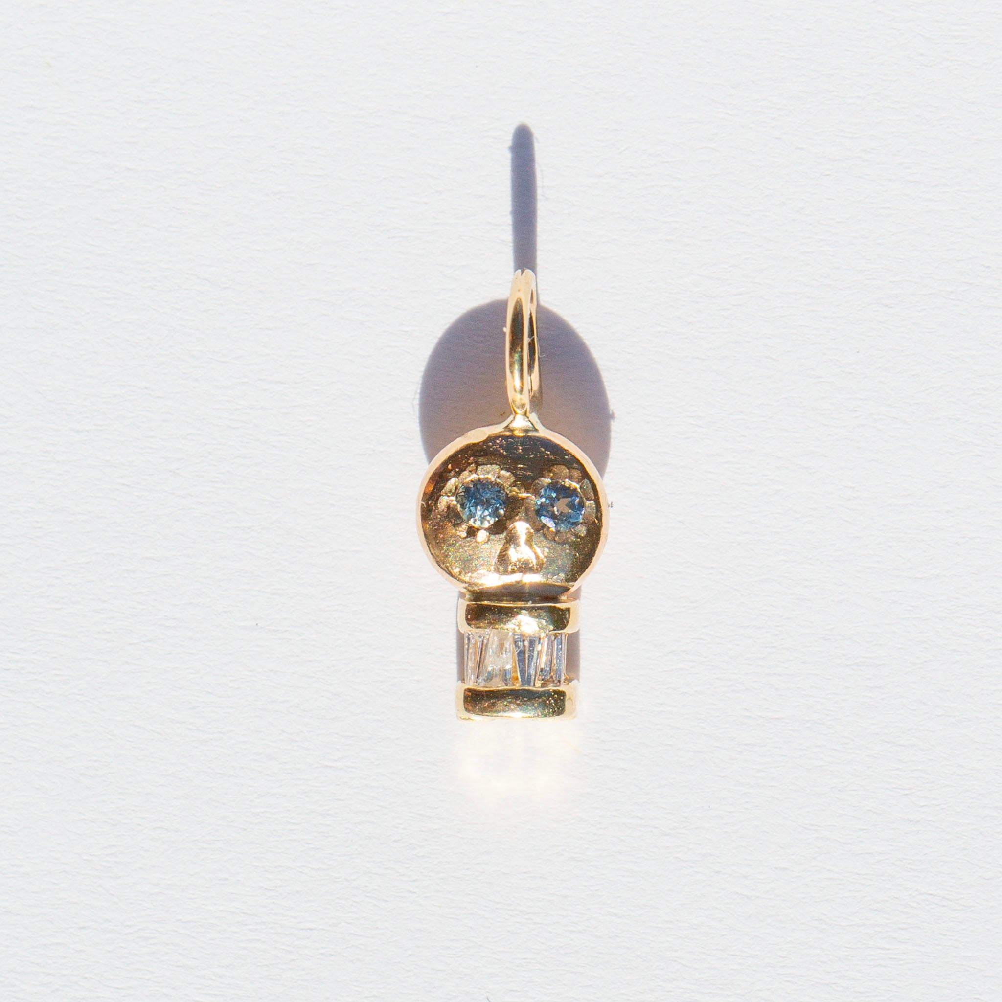 Skull Charm 4, Montana Blue Sapphires