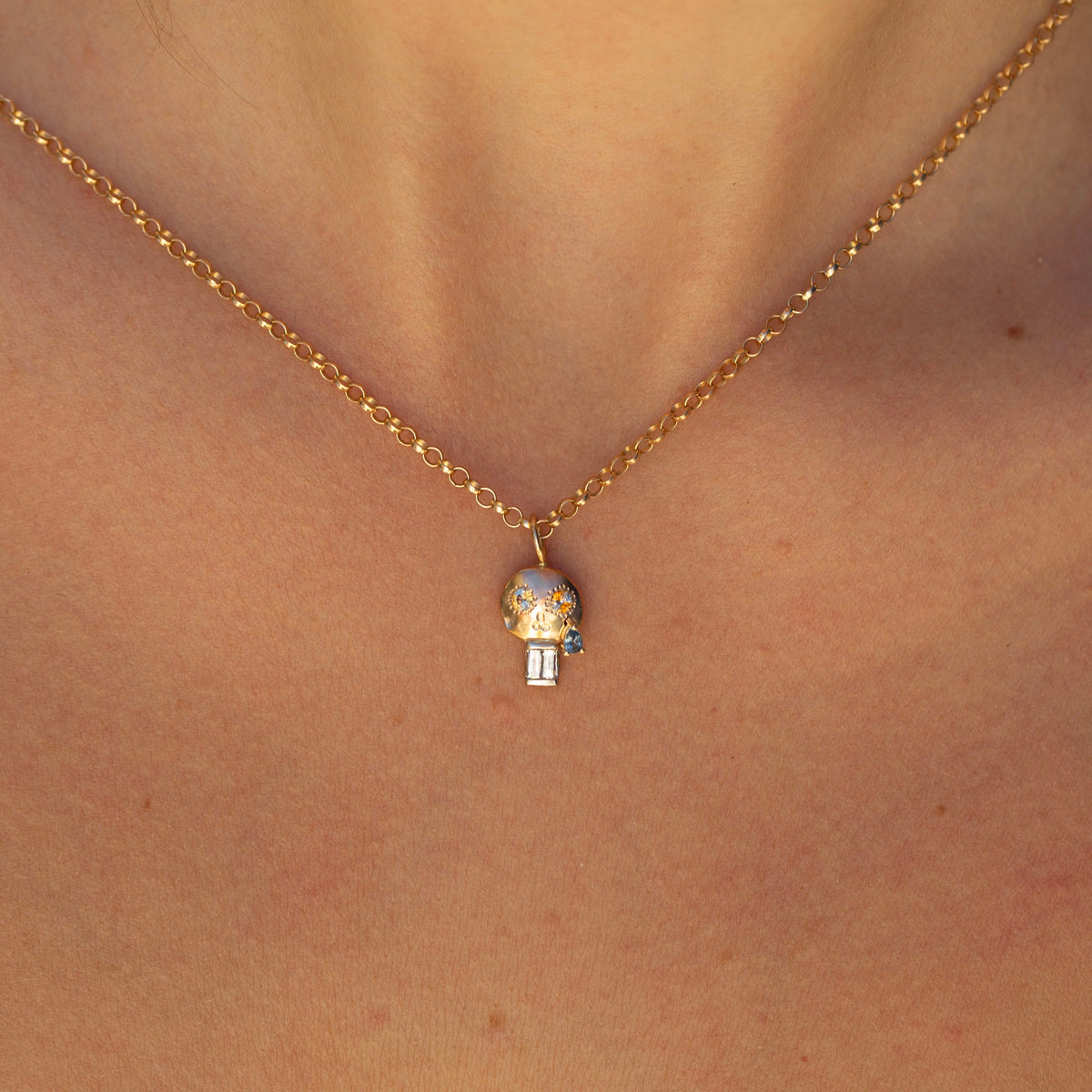Skull 8, Kaleidoscope Sapphire and Tear